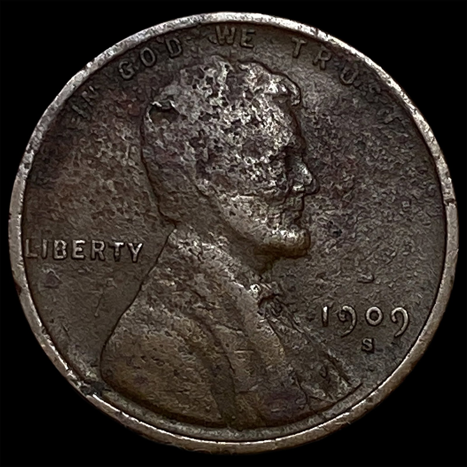 1909-S Lincoln Wheat Cent NEARLY UNCIRCULATED: 1909-S Lincoln Wheat Cent NEARLY UNCIRCULATED