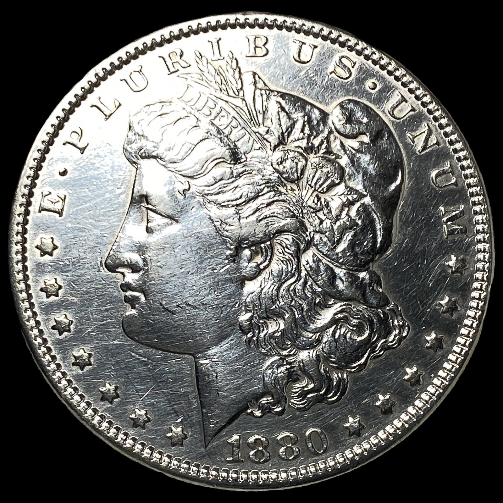 1880 Morgan Silver Dollar CHOICE AU: 1880 Morgan Silver Dollar CHOICE AU