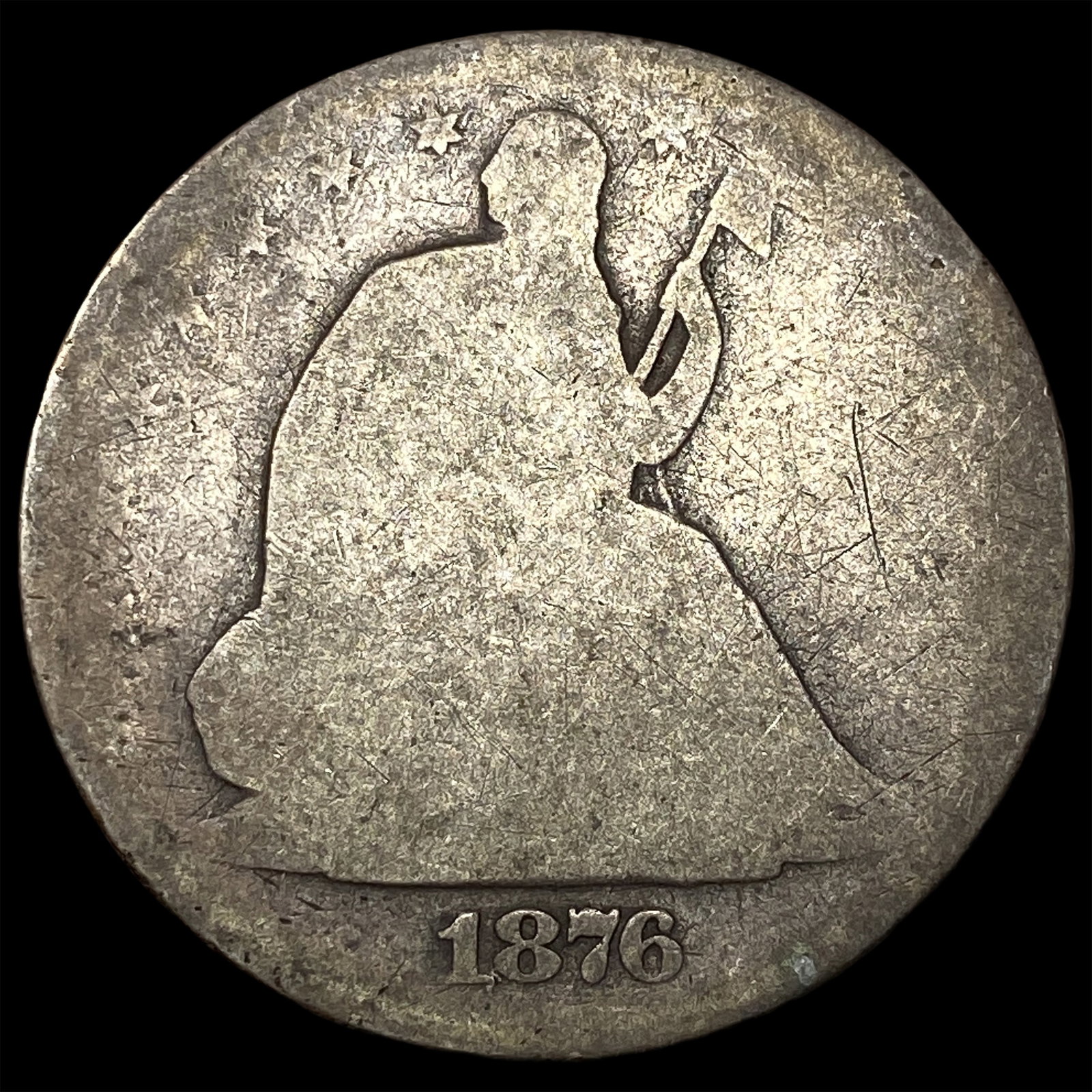 1876-S Silver Seated Liberty Half Dollar NICELY CIRCULATED: 1876-S Silver Seated Liberty Half Dollar NICELY CIRCULATED