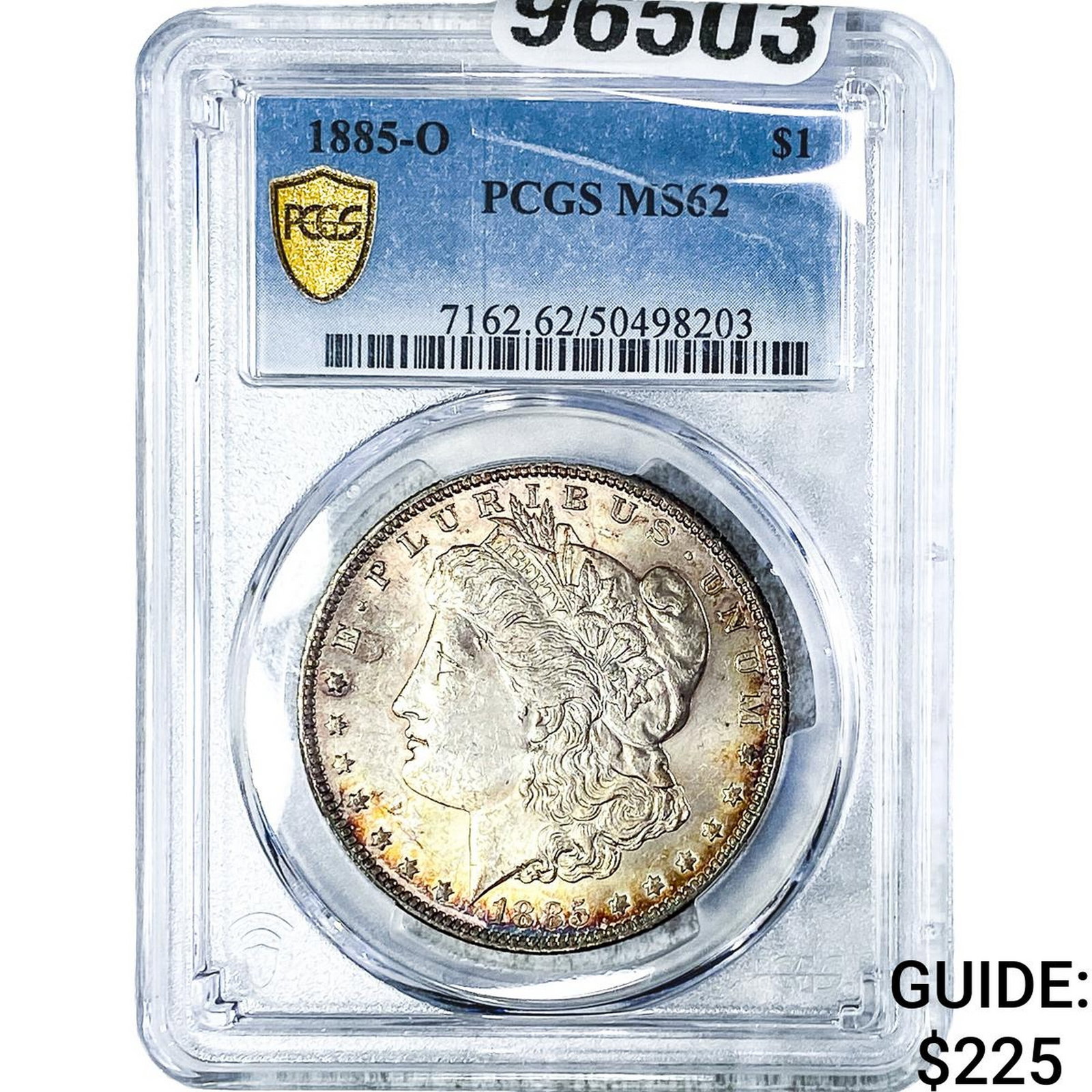 1885-O Morgan Silver Dollar PCGS MS62: 1885-O Morgan Silver Dollar PCGS MS62