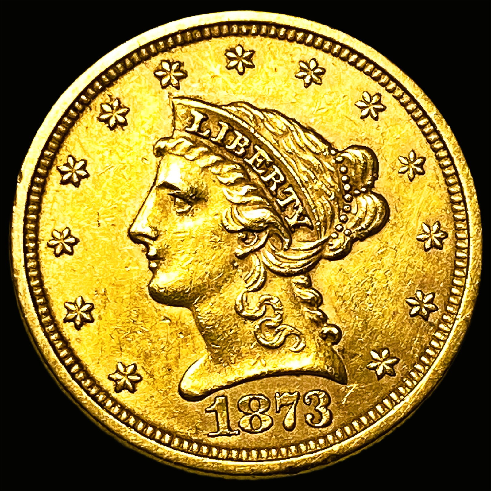 1873 $2.50 Liberty Head Quarter Eagle UNCIRCULATED: 1873 $2.50 Liberty Head Quarter Eagle UNCIRCULATED
