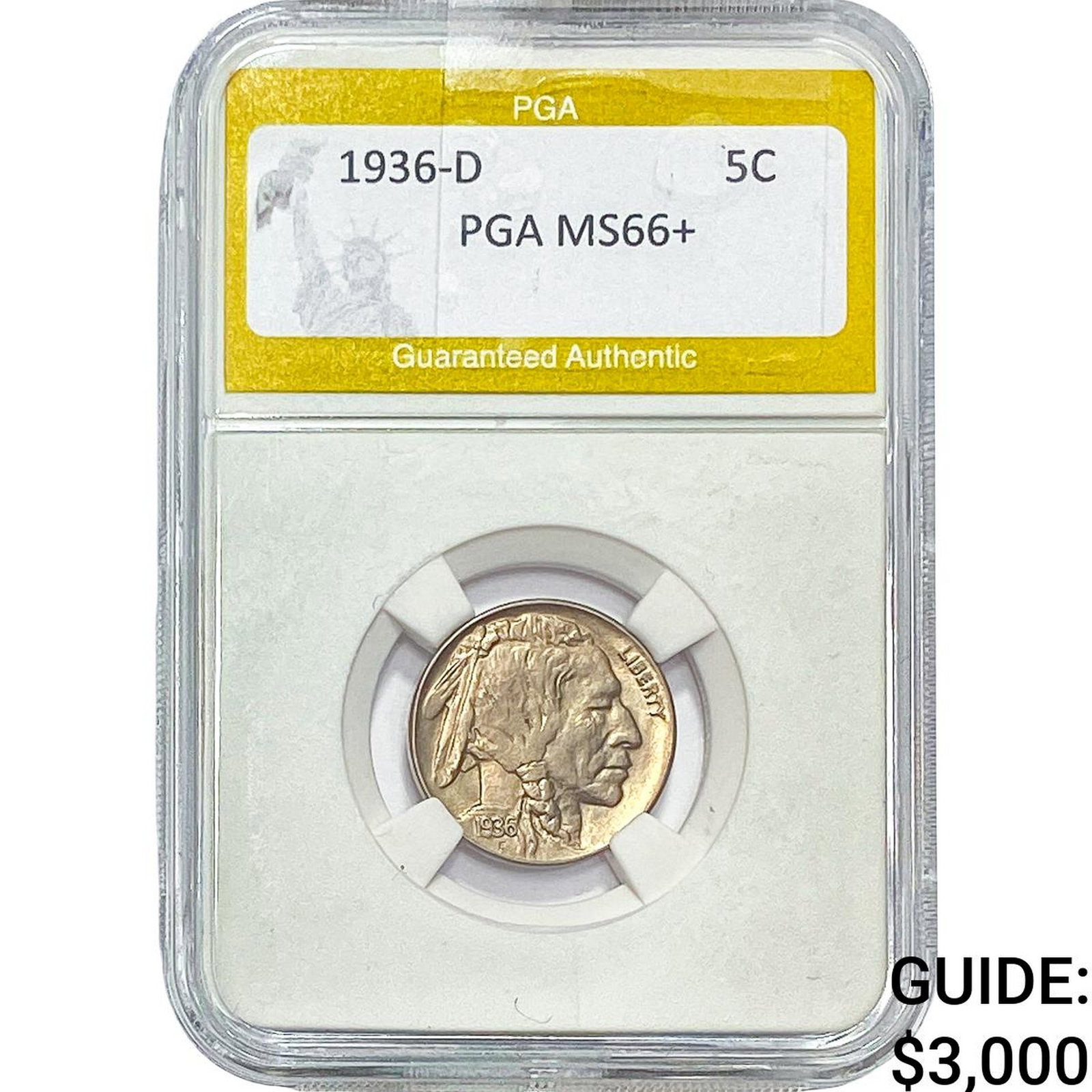 1936-D Buffalo Nickel PGA MS66+ (1 of 2)