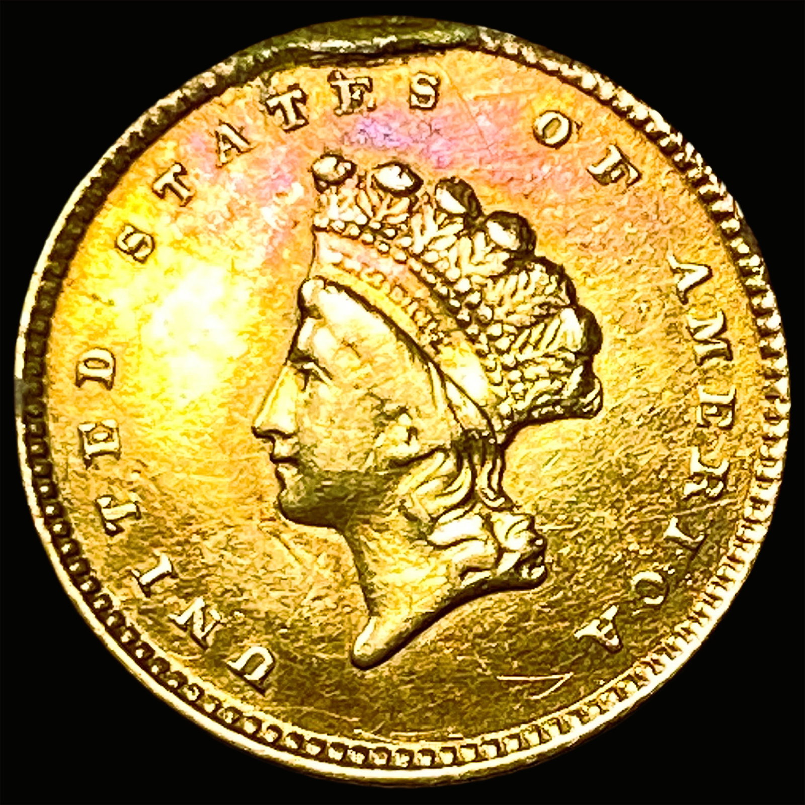 1854 Gold $1 Indian Princess Head HIGH GRADE: 1854 Gold $1 Indian Princess Head HIGH GRADE
