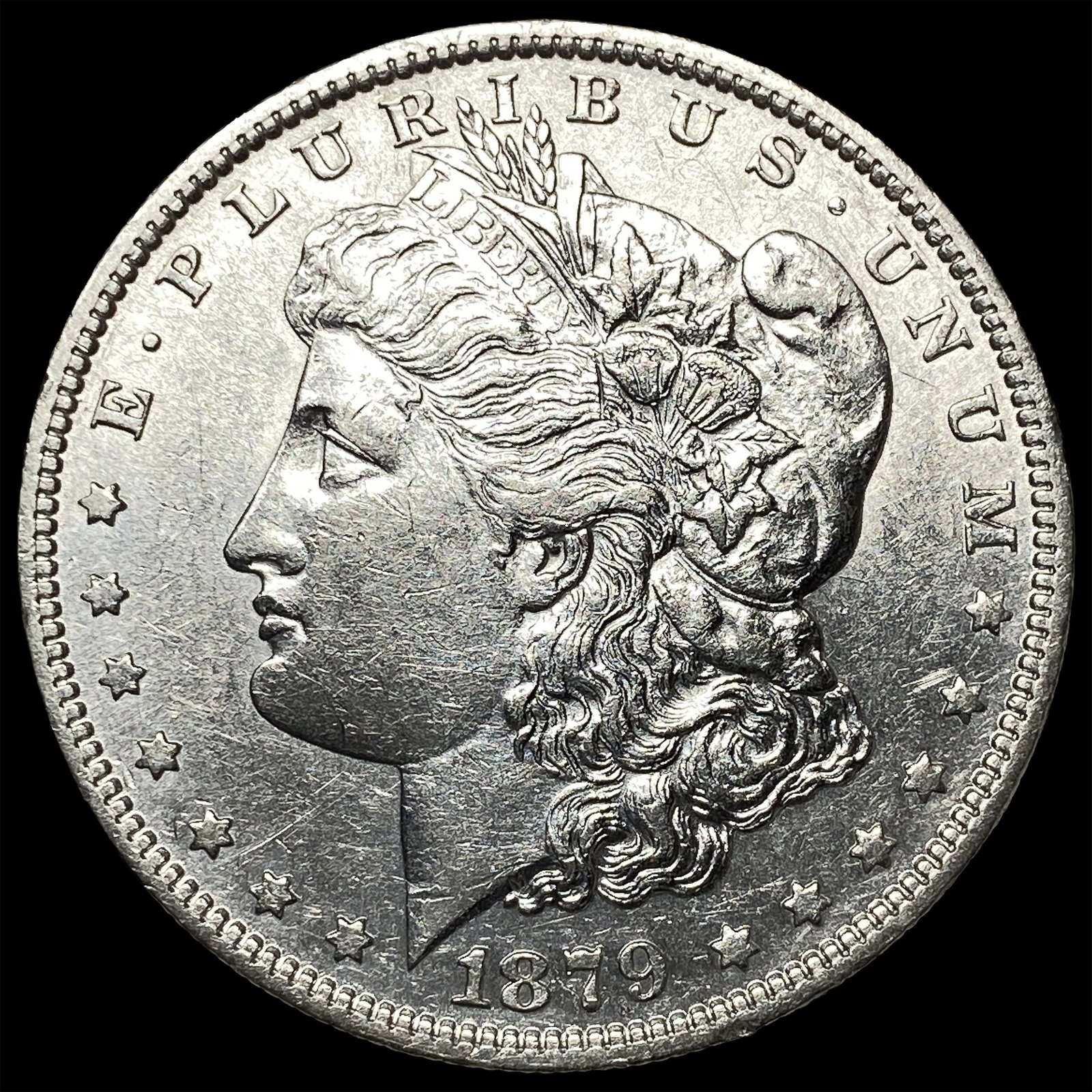 1879-S Silver Morgan Dollar CHOICE AU: 1879-S Silver Morgan Dollar CHOICE AU