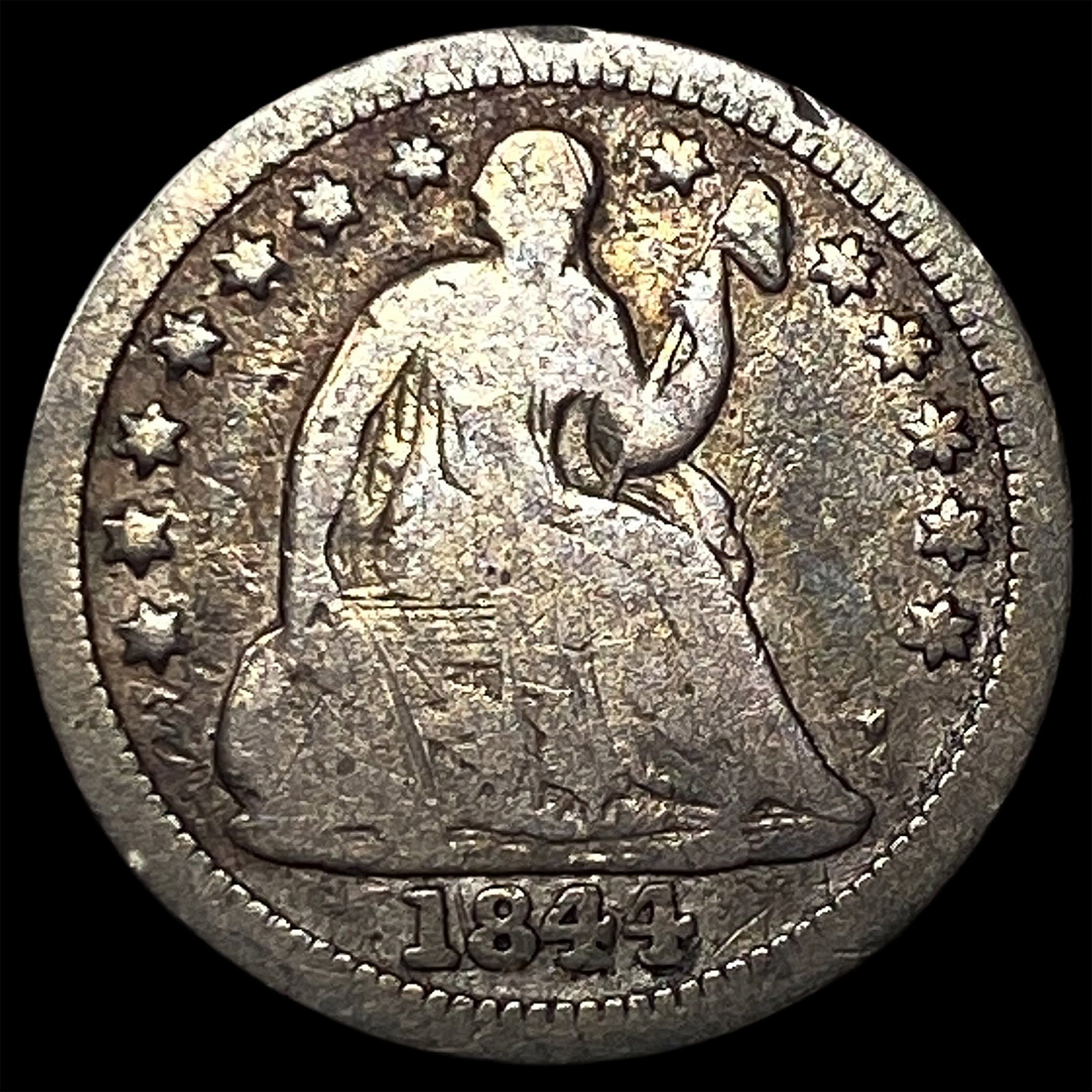 1844-O Silver Half Dime LIGHTLY CIRCULATED (1 of 2)