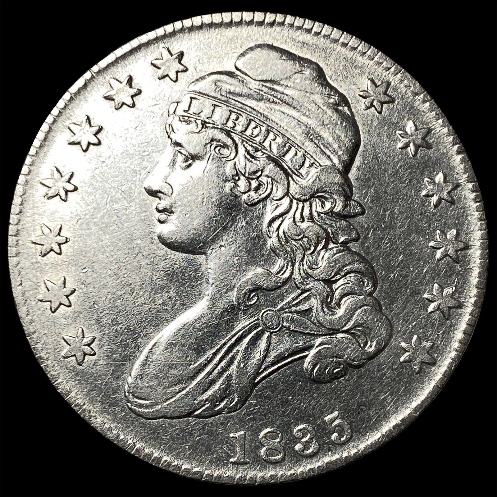 1835 Capped Bust Half Dollar CHOICE AU: 1835 Capped Bust Half Dollar CHOICE AU