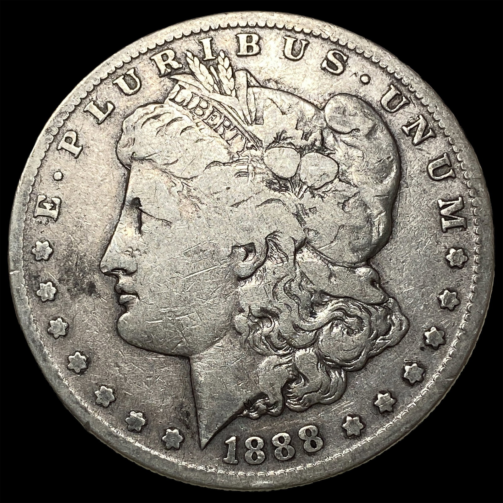 1888-S Silver Morgan Dollar LIGHTLY CIRCULATED: 1888-S Silver Morgan Dollar LIGHTLY CIRCULATED
