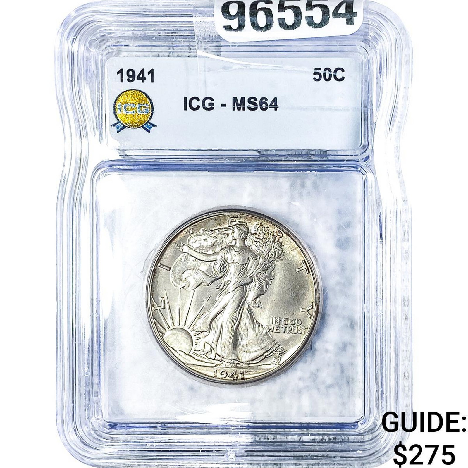 1941 Walking Liberty Half Dollar ICG MS64: 1941 Walking Liberty Half Dollar ICG MS64