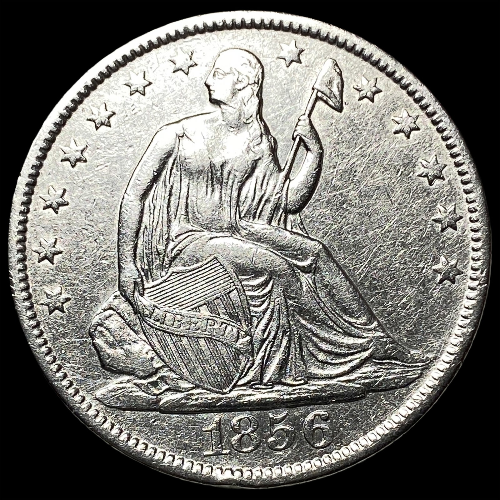 1856-O Silver Half Dollar LIGHTLY CIRCULATED: 1856-O Silver Half Dollar LIGHTLY CIRCULATED