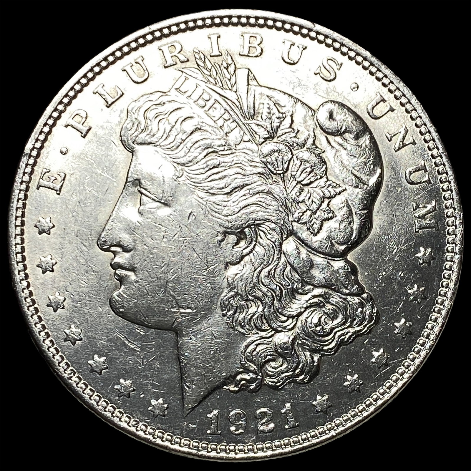 1921 Silver Morgan Dollar CLOSELY UNCIRCULATED: 1921 Silver Morgan Dollar CLOSELY UNCIRCULATED