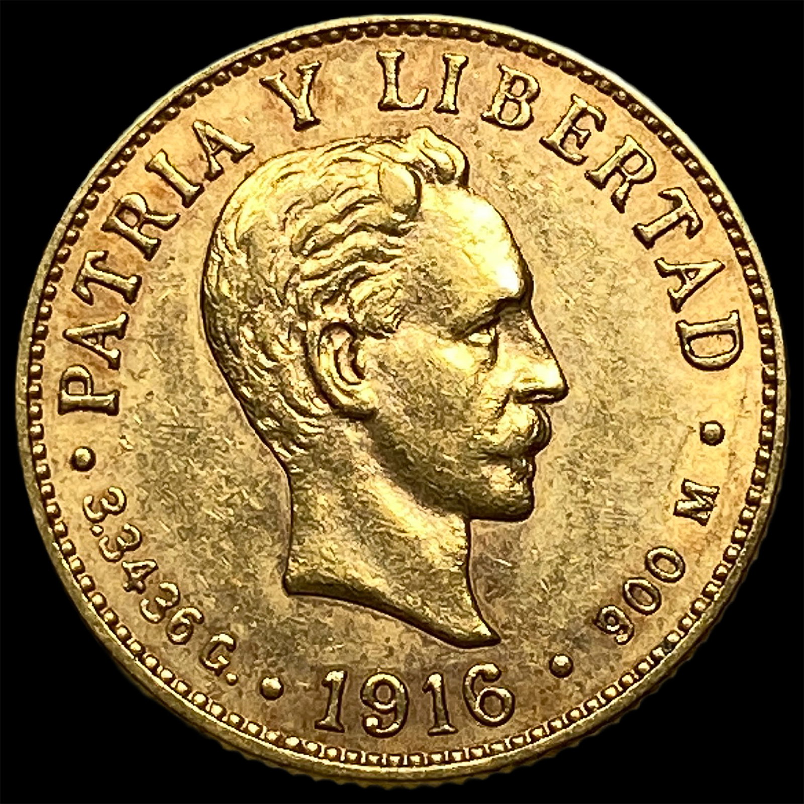 1916 Cuba Gold 2 Pesos UNCIRCULATED (1 of 2)