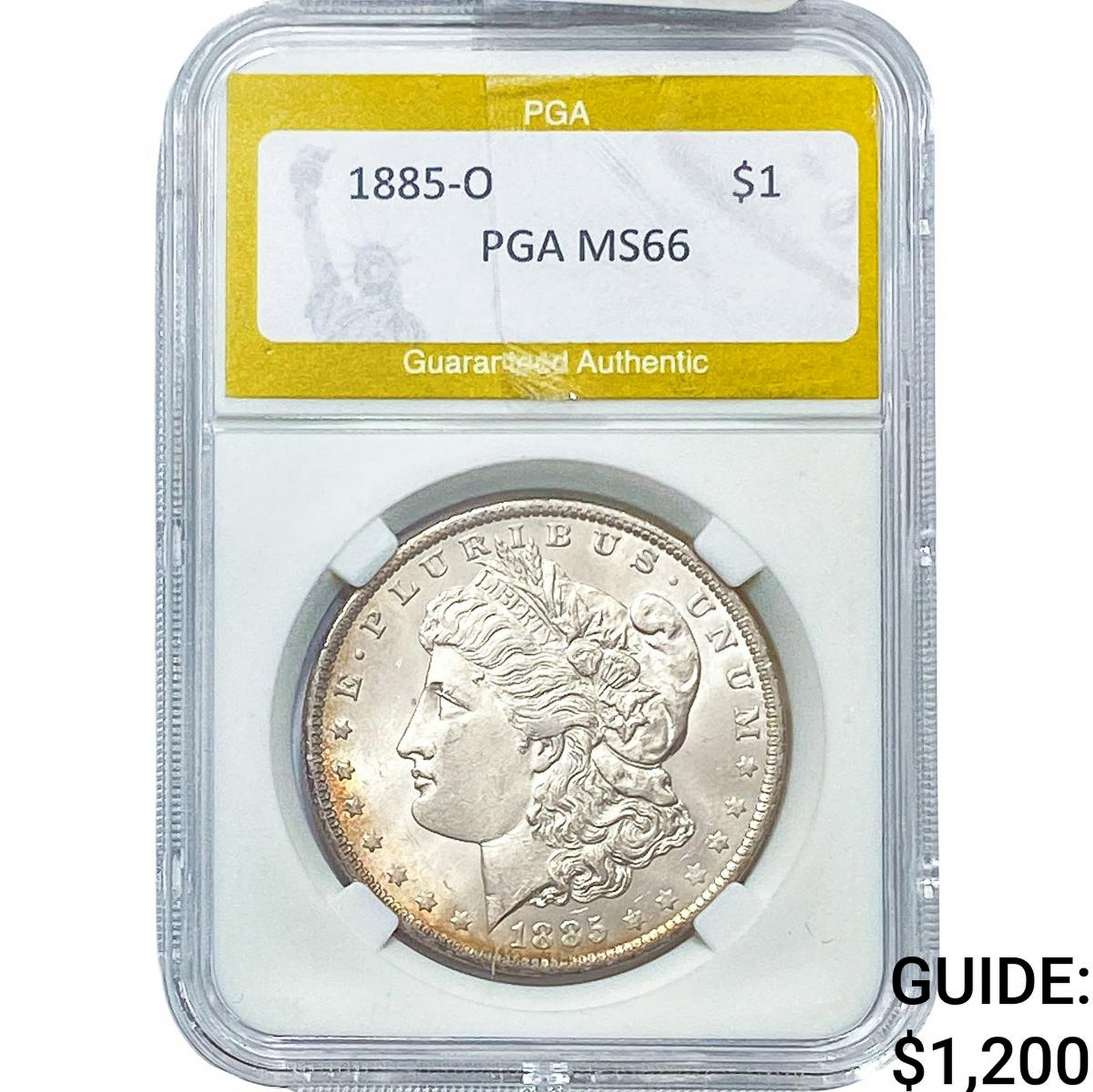 1885-O Morgan Silver Dollar PGA MS66: 1885-O Morgan Silver Dollar PGA MS66
