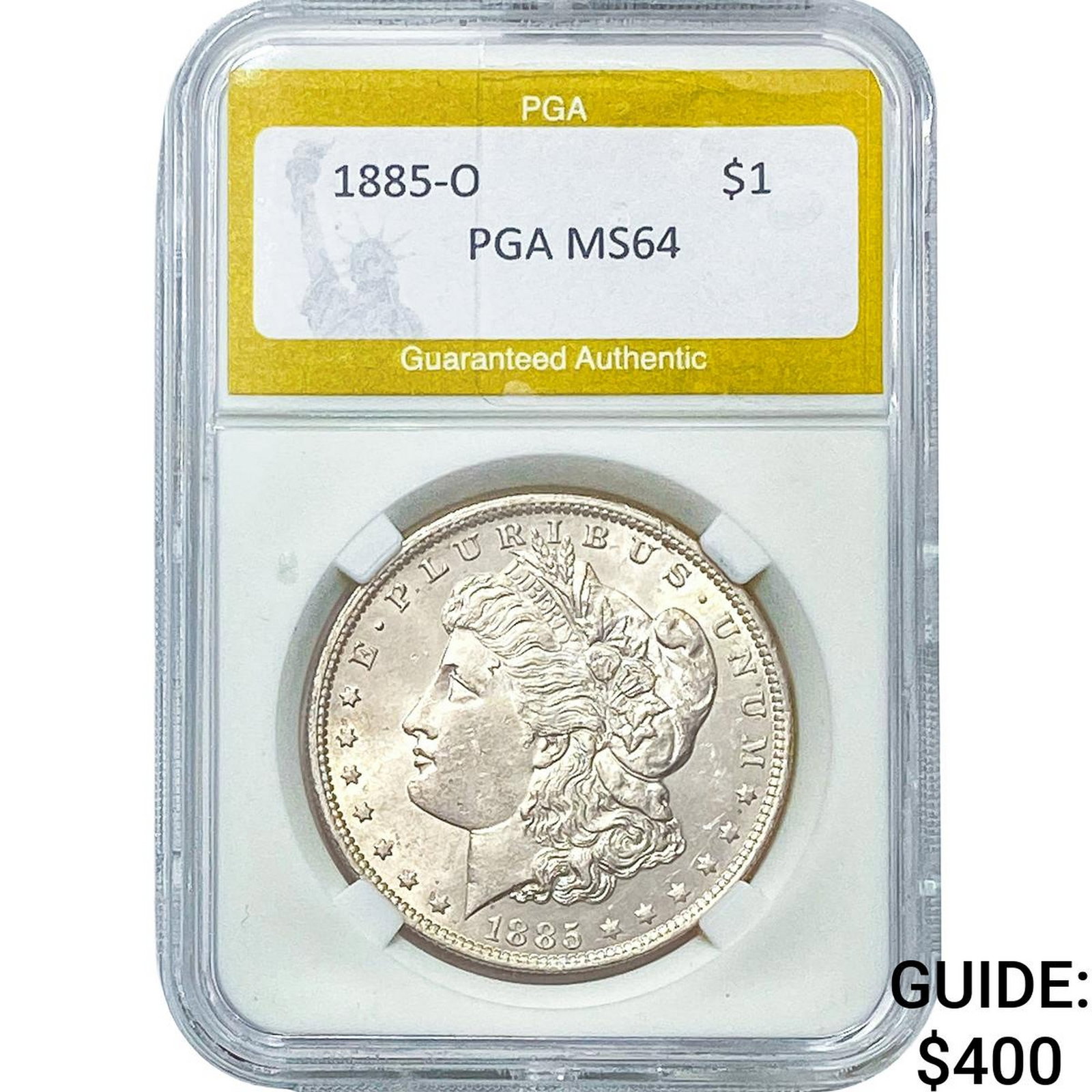 1885-O Morgan Silver Dollar PGA MS64: 1885-O Morgan Silver Dollar PGA MS64