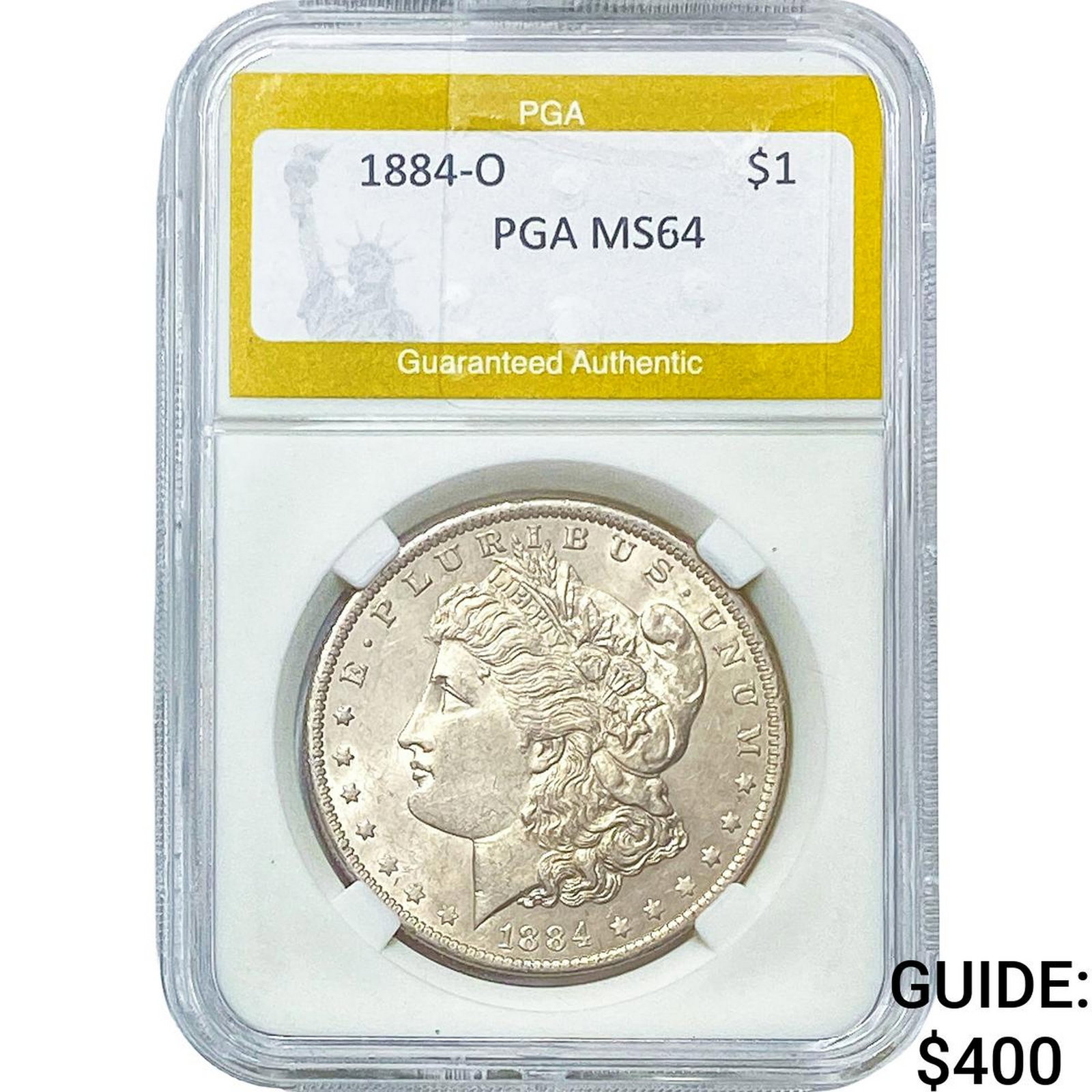 1884-O Morgan Silver Dollar PGA MS64: 1884-O Morgan Silver Dollar PGA MS64