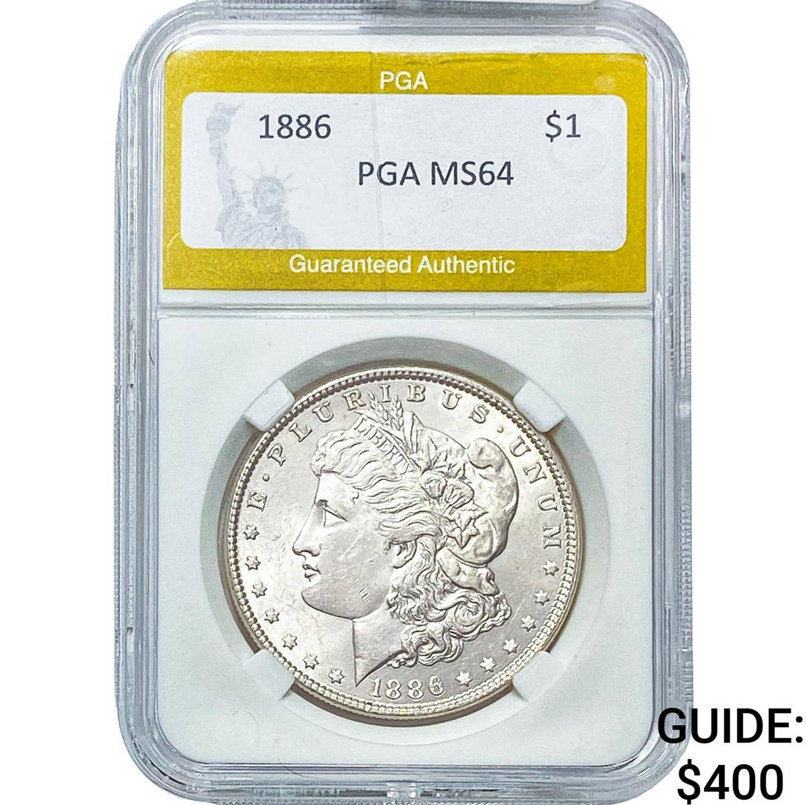1886 Morgan Silver Dollar PGA MS64: 1886 Morgan Silver Dollar PGA MS64