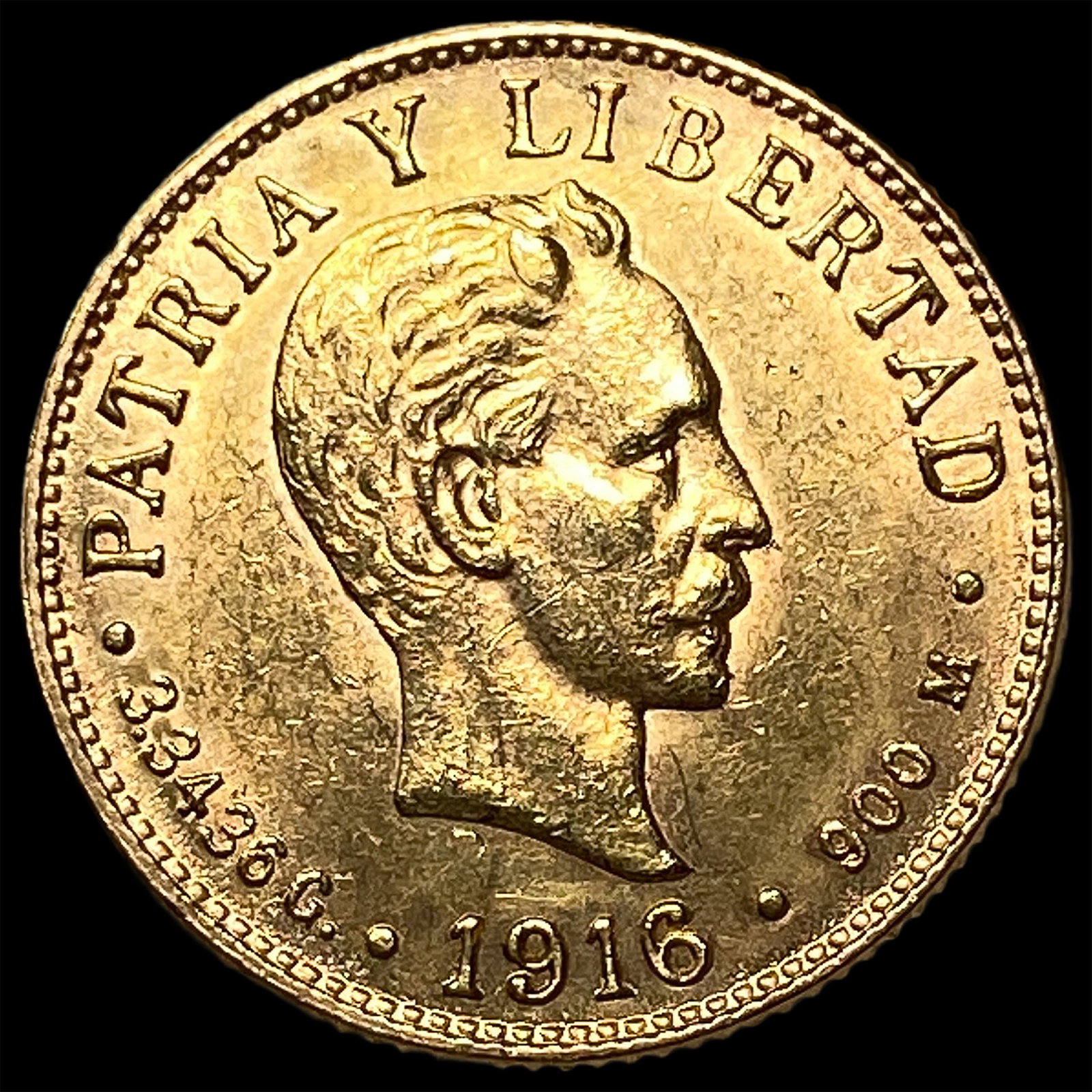 1916 Cuba Gold 2 Pesos UNCIRCULATED: 1916 Cuba Gold 2 Pesos UNCIRCULATED