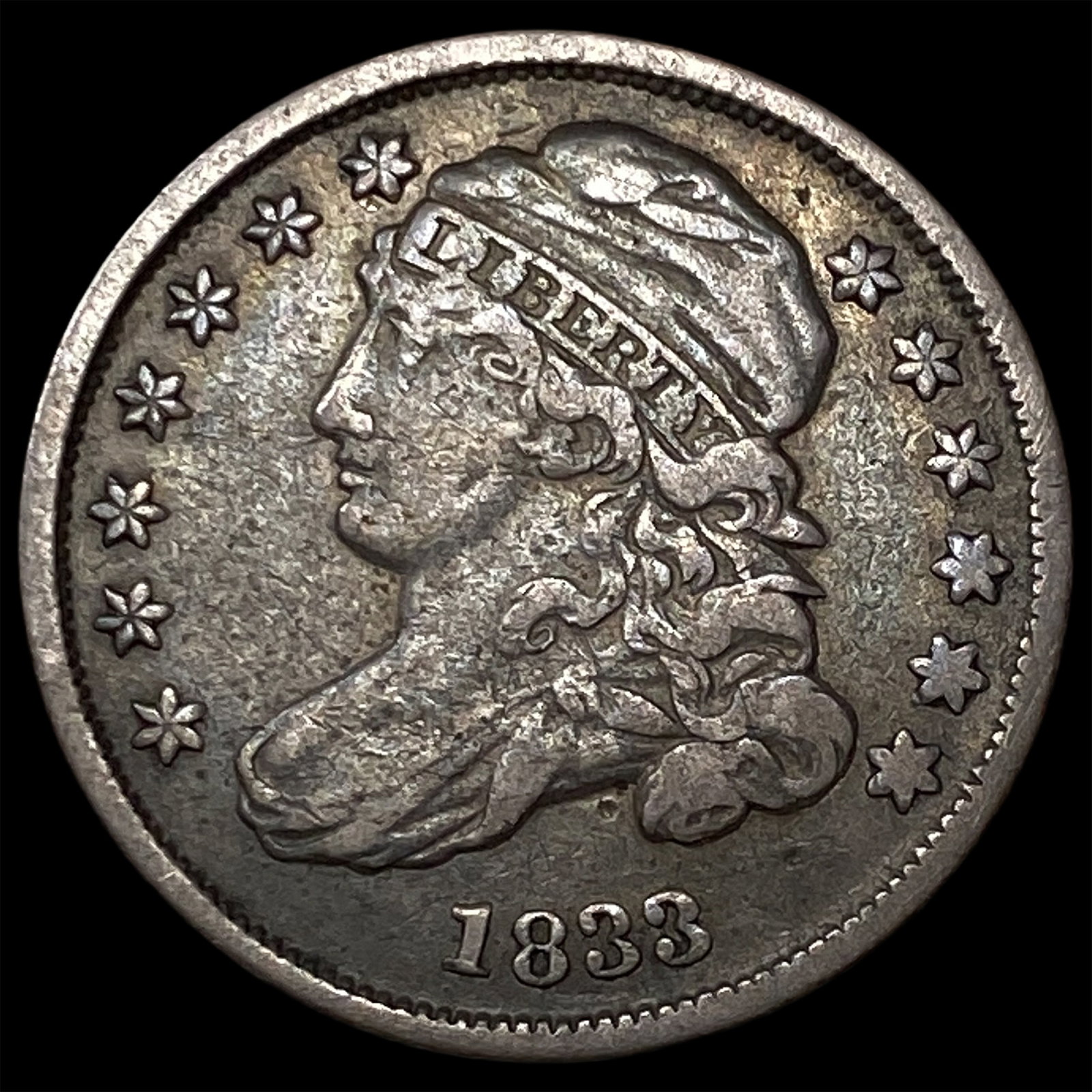 1833 Capped Bust Dime NEARLY UNCIRCULATED (1 of 2)