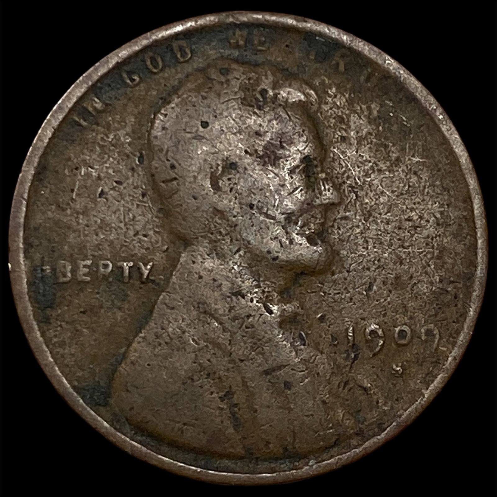1909-S Lincoln Wheat Cent NICELY CIRCULATED: 1909-S Lincoln Wheat Cent NICELY CIRCULATED