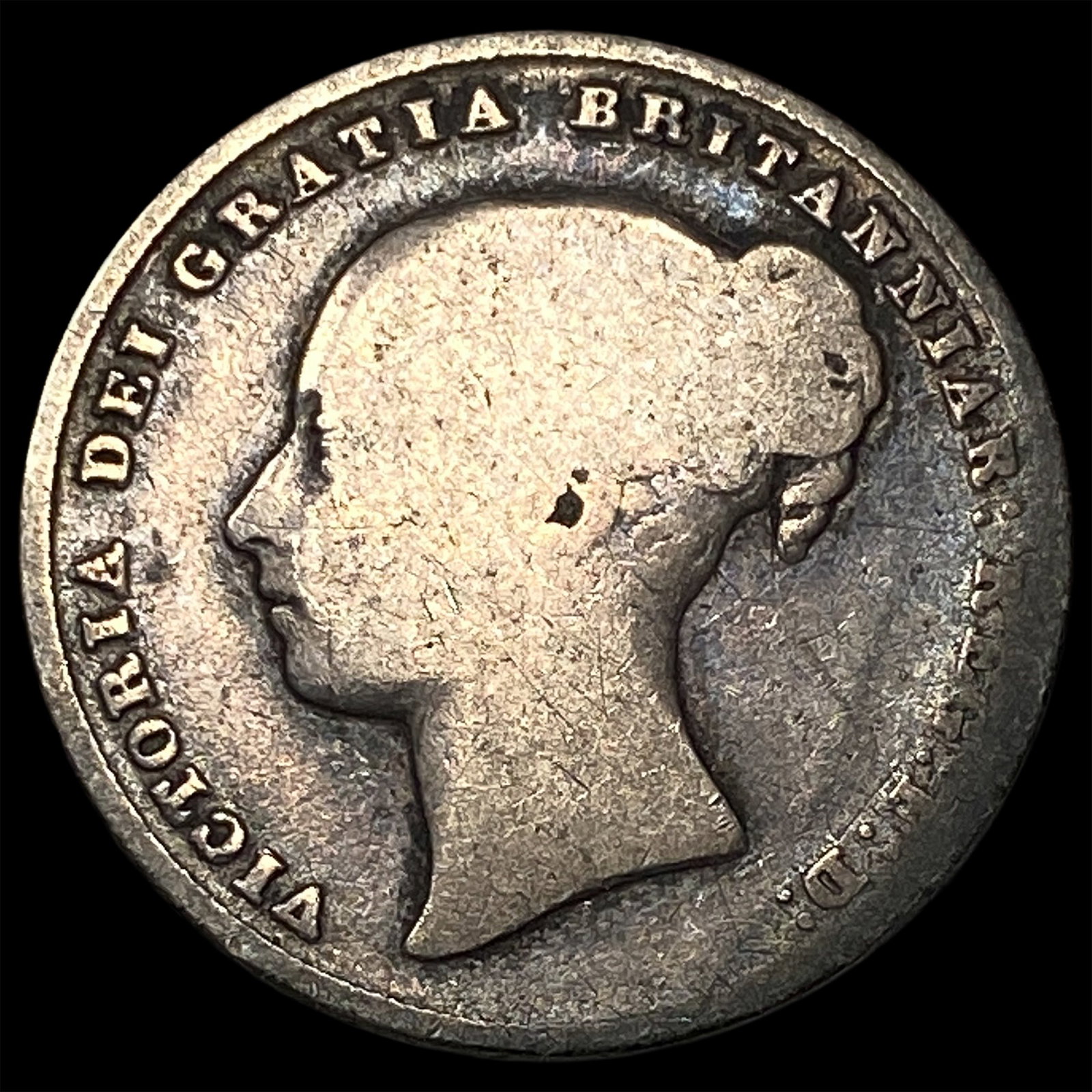 1844 Silver One Shilling Victoria NICELY CIRCULATED (1 of 2)