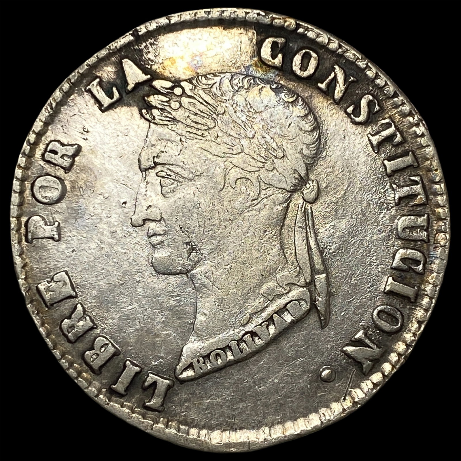 1836 Bolivia Silver 4 Soles LM-J LIGHTLY CIRCULATED: 1836 Bolivia Silver 4 Soles LM-J LIGHTLY CIRCULATED