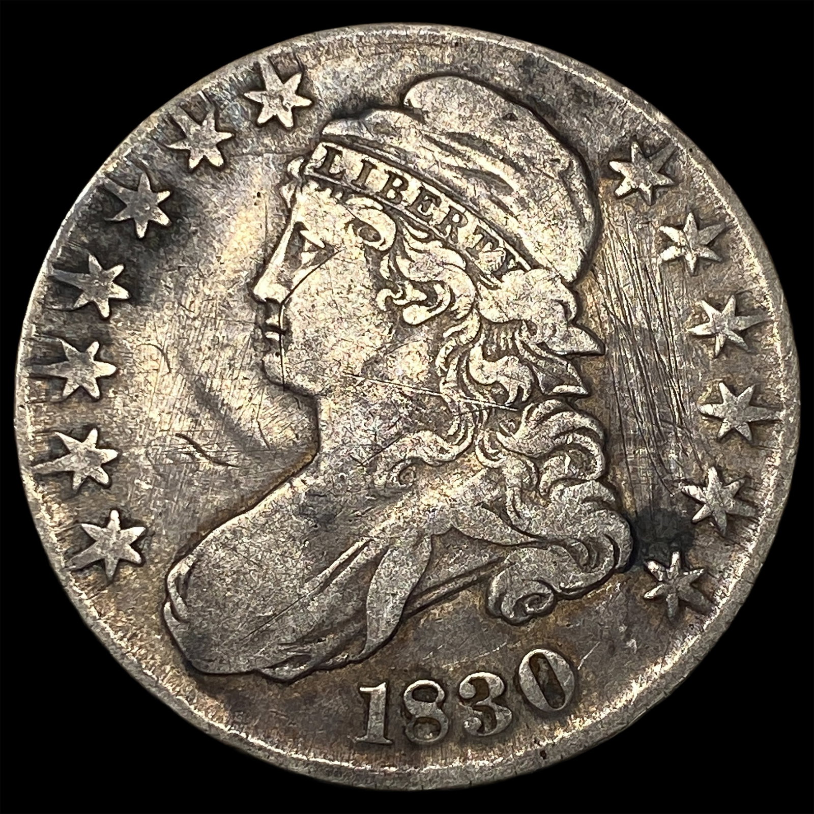 1830 Capped Bust Half Dollar CHOICE AU: 1830 Capped Bust Half Dollar CHOICE AU