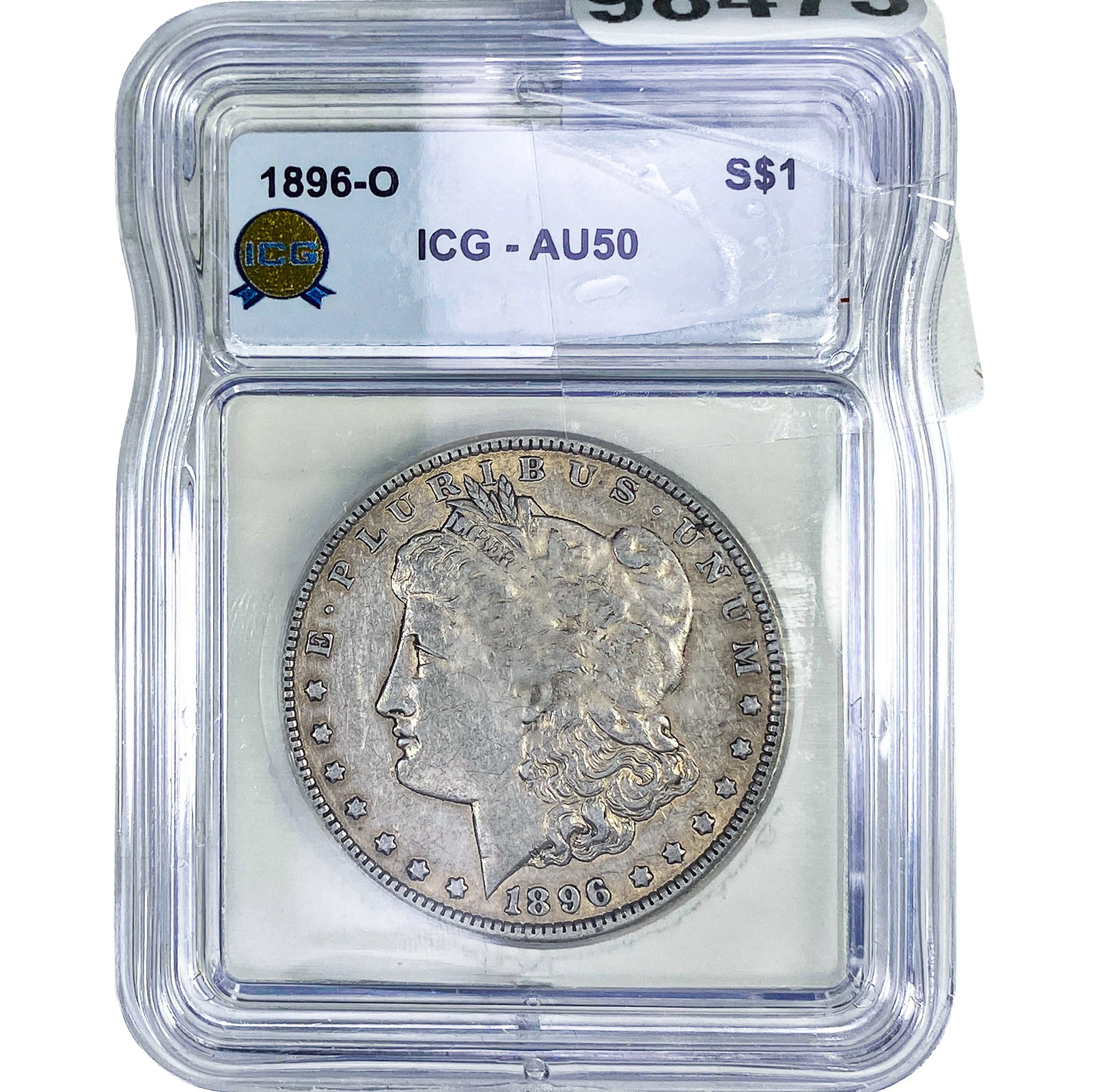 1896-O Morgan Silver Dollar ICG AU50