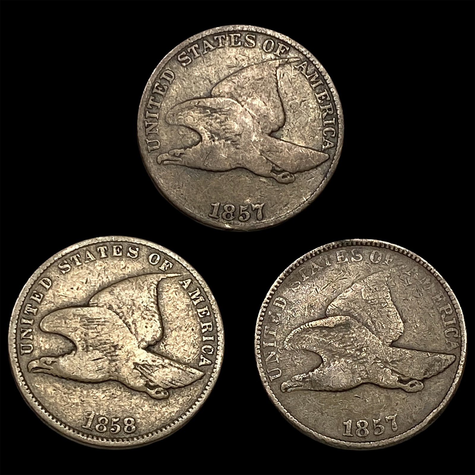 1857-1858 Copper-Nickel Flying Eagle Cent LIGHTLY CIRCULATED: 1857-1858 Copper-Nickel Flying Eagle Cent LIGHTLY CIRCULATED