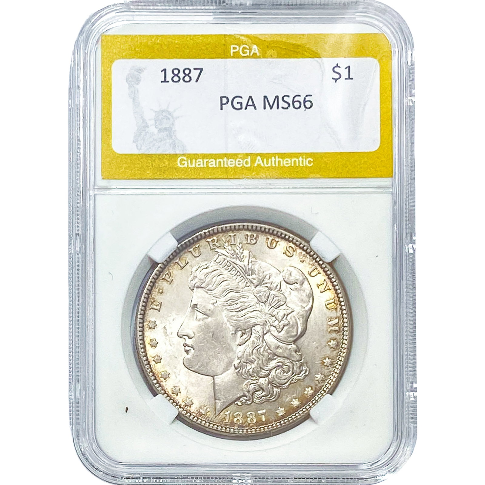 1887 Morgan Silver Dollar PGA MS64: 1887 Morgan Silver Dollar PGA MS64