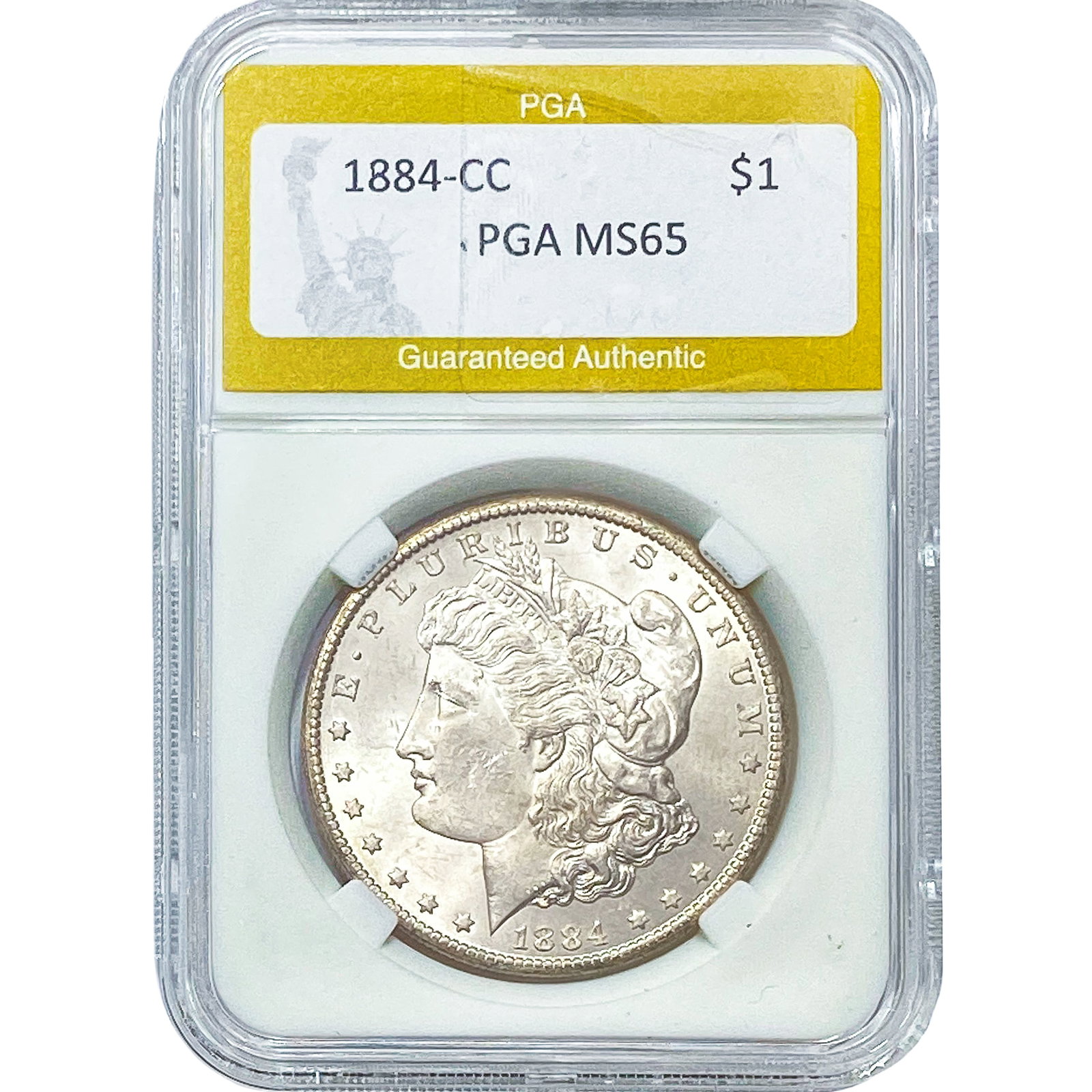 1884-CC Morgan Silver Dollar PGA MS65