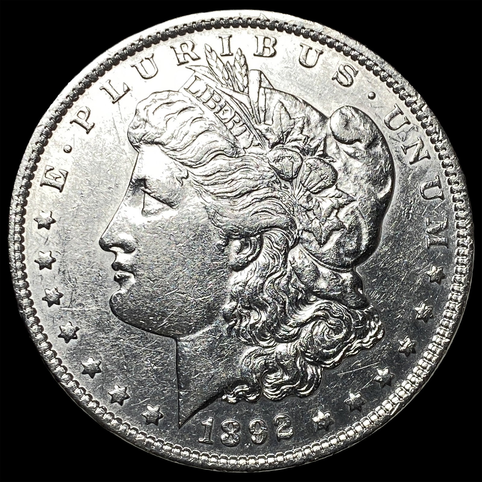 1892-S Silver Morgan Dollar CHOICE AU: 1892-S Silver Morgan Dollar CHOICE AU