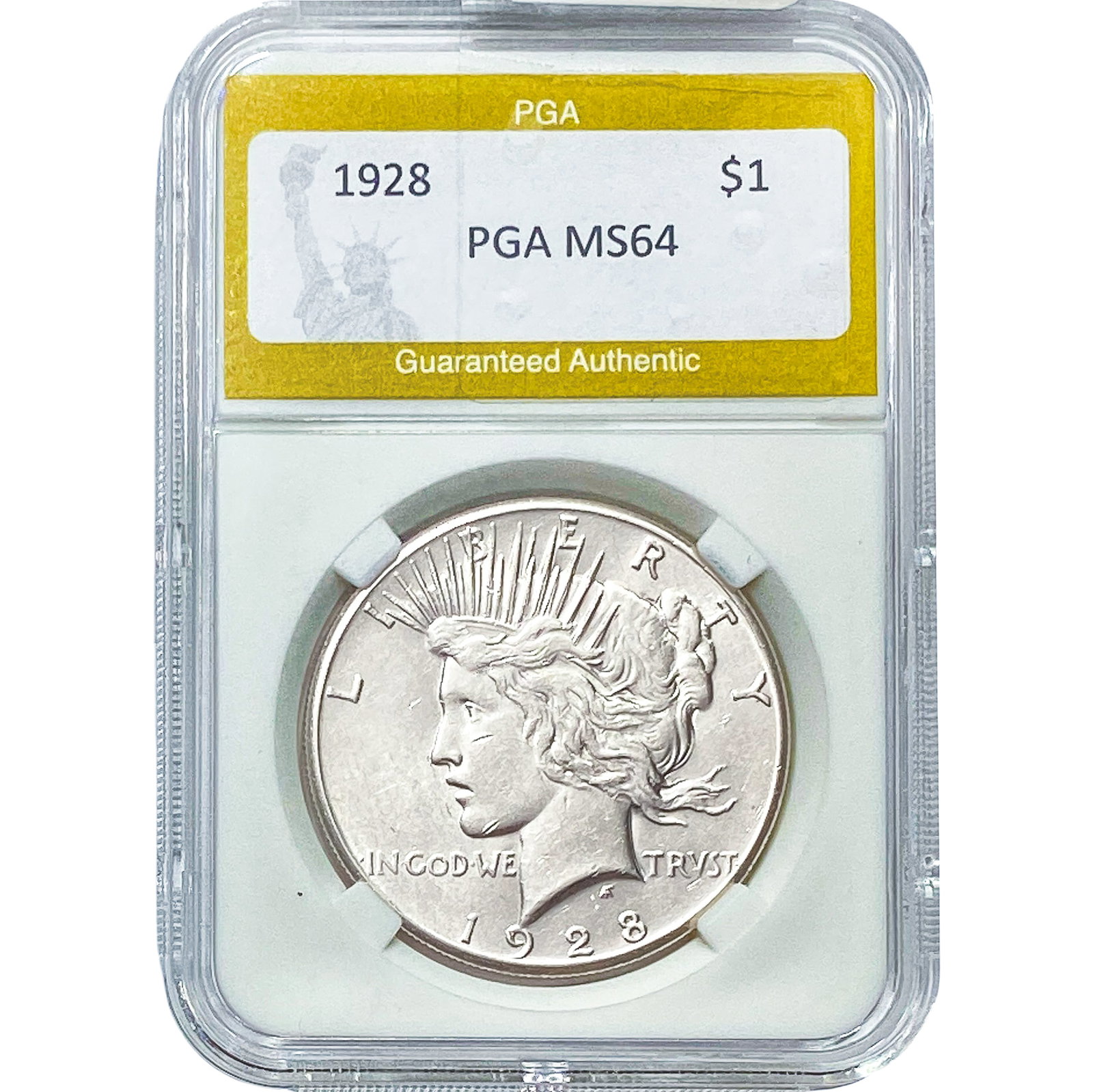 1928 Silver Peace Dollar PGA MS64