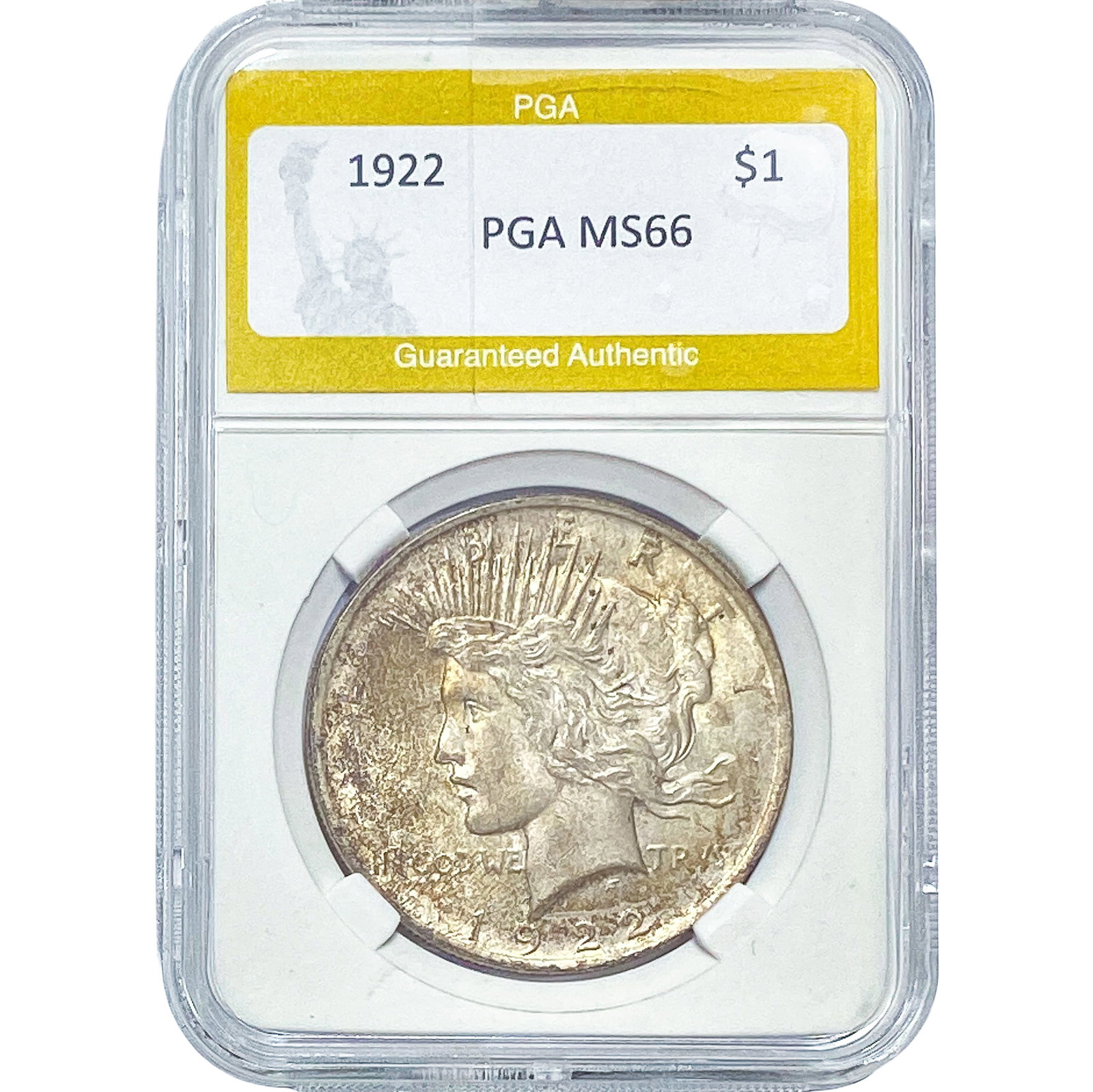 1922 Silver Peace Dollar PGA MS66