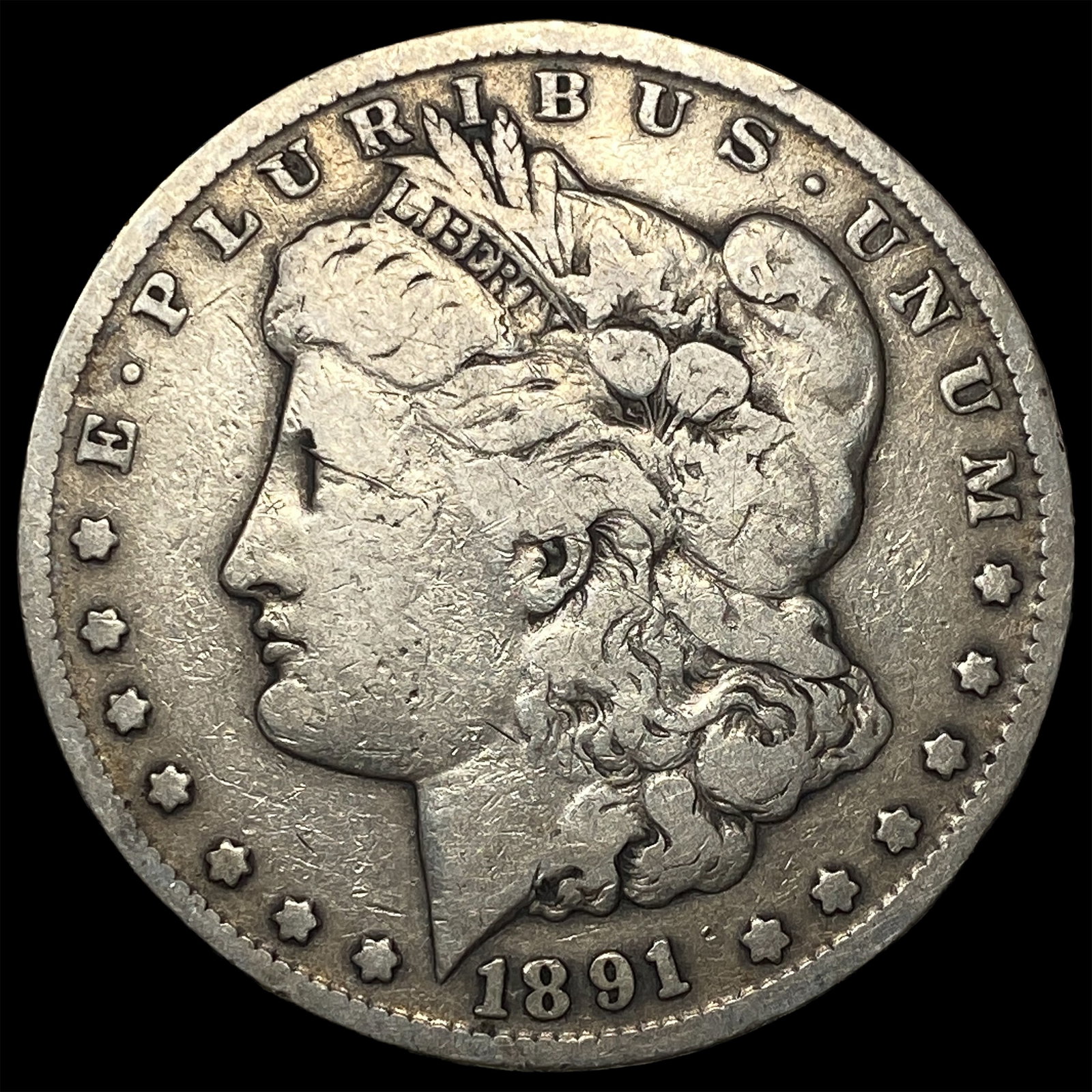 1891-CC Silver Morgan Dollar LIGHTLY CIRCULATED: 1891-CC Silver Morgan Dollar LIGHTLY CIRCULATED