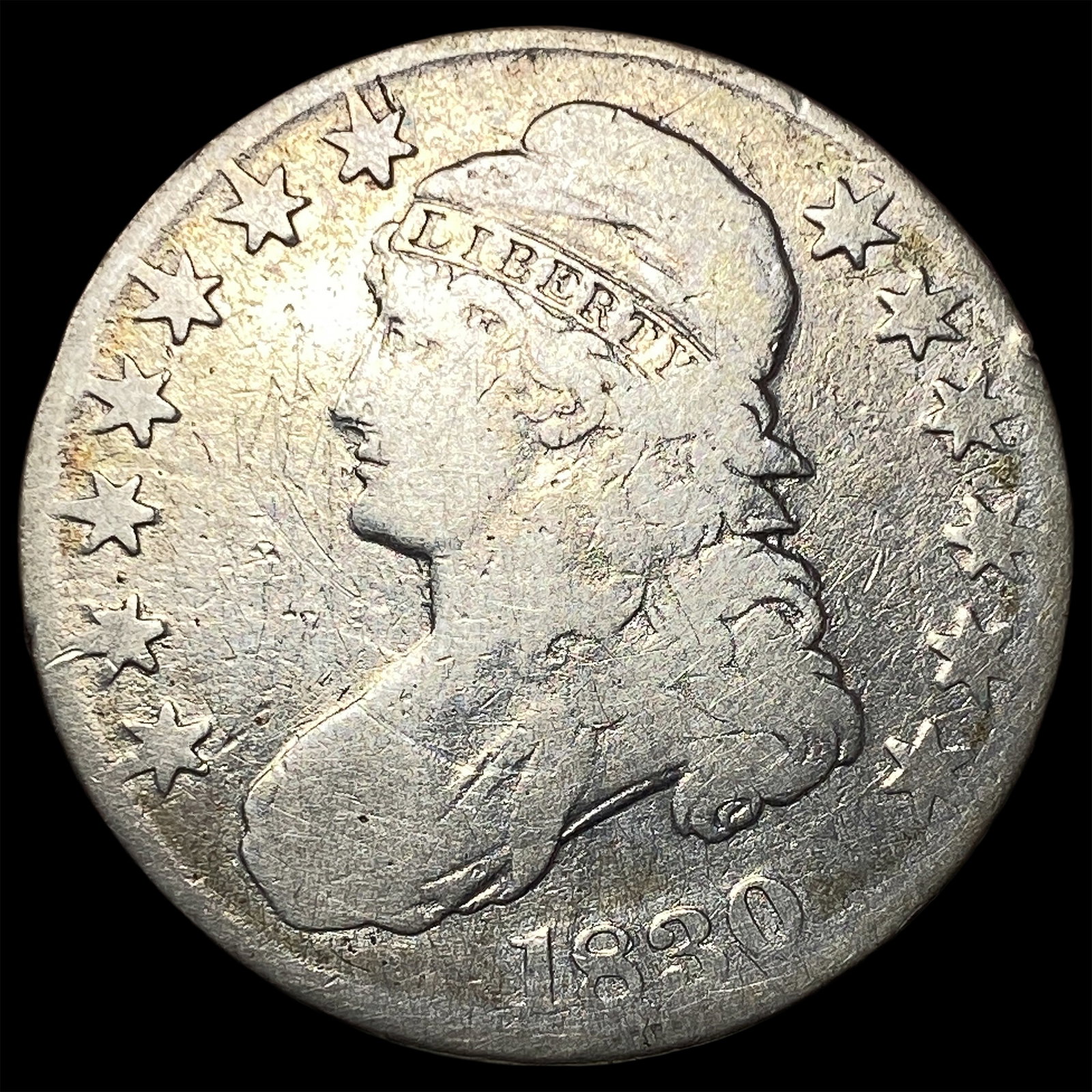 1820 Capped Bust Half Dollar CLOSELY UNCIRCULATED: 1820 Capped Bust Half Dollar CLOSELY UNCIRCULATED