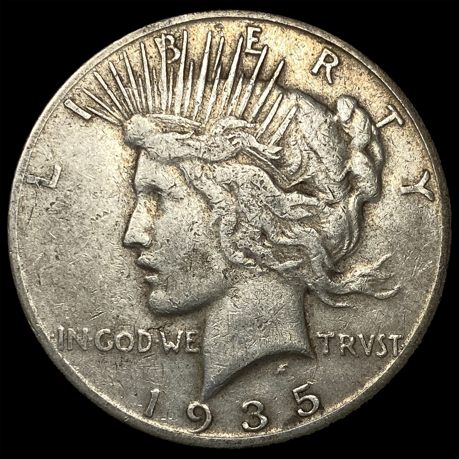 1935-S Silver Peace Dollar NEARLY UNCIRCULATED: 1935-S Silver Peace Dollar NEARLY UNCIRCULATED