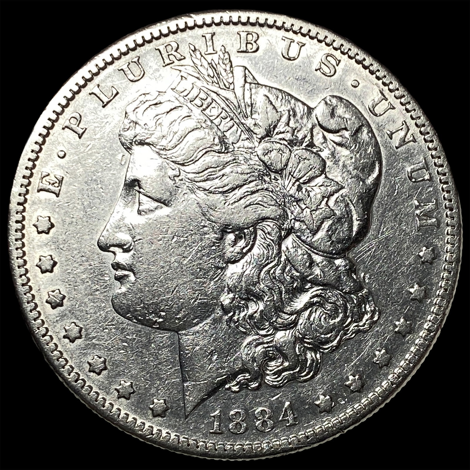 1884-S Silver Morgan Dollar CLOSELY UNCIRCULATED: 1884-S Silver Morgan Dollar CLOSELY UNCIRCULATED