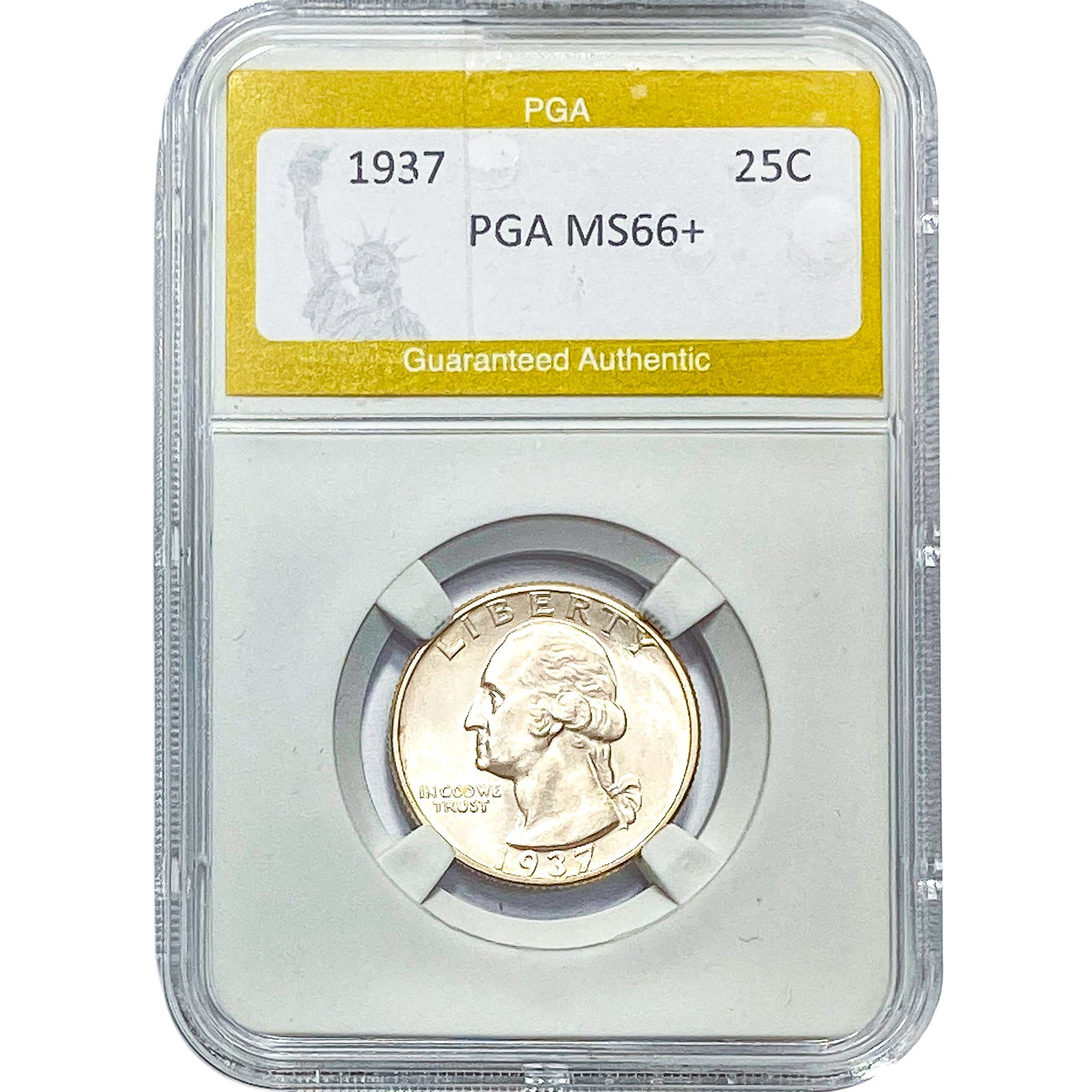 1937 Washington Silver Quarter PGA MS66+