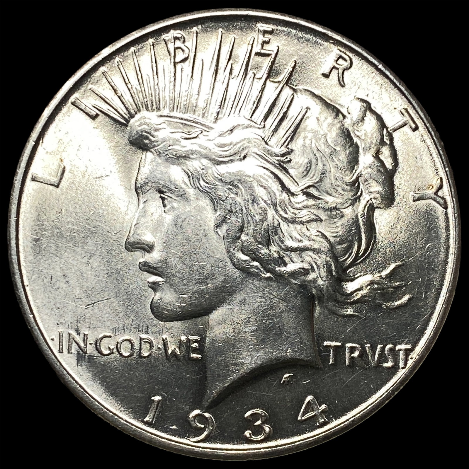 1934 Peace Silver Dollar GEM BU: 1934 Peace Silver Dollar GEM BU