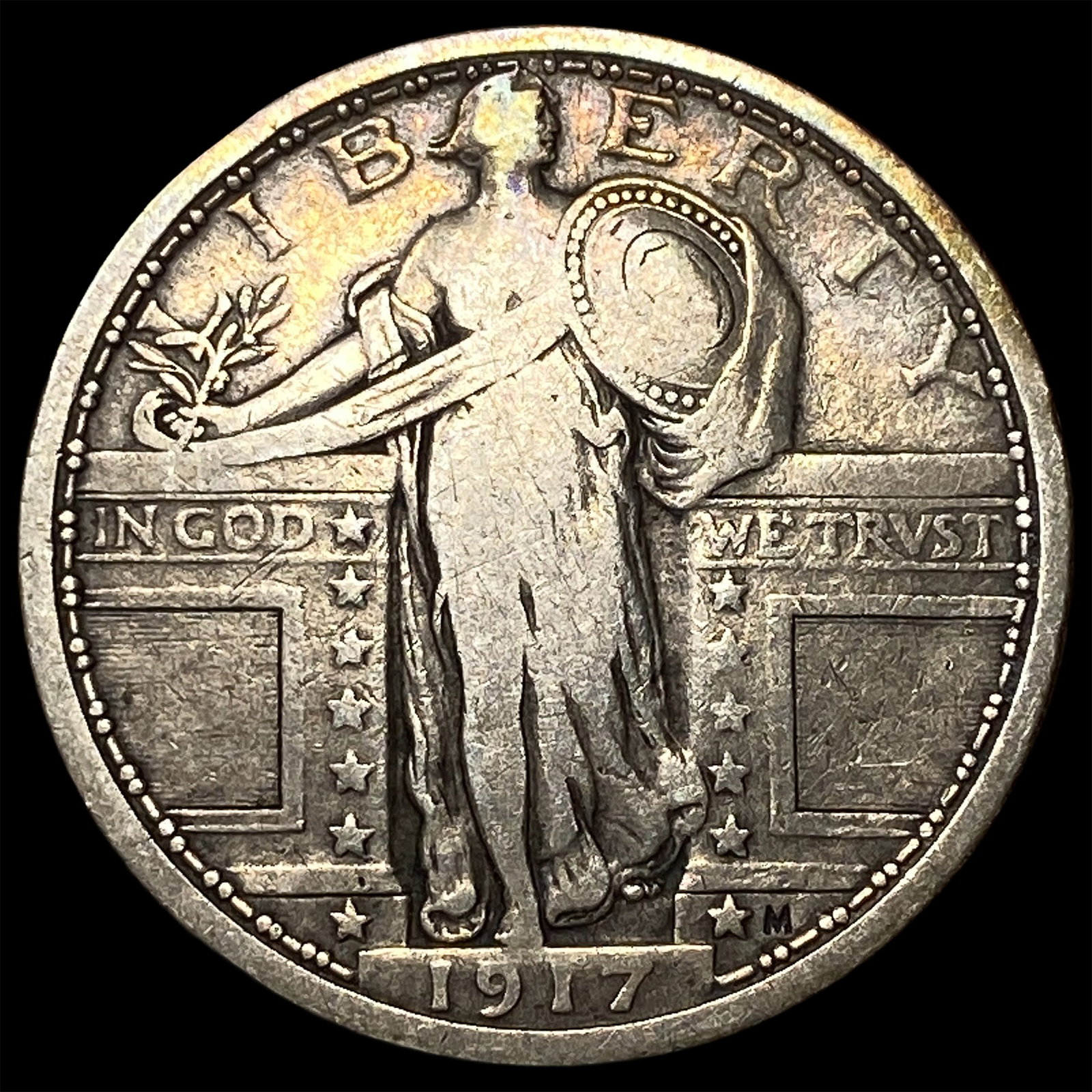 1917 Type 1 Standing Liberty Quarter LIGHTLY CIRCULATED: 1917 Type 1 Standing Liberty Quarter LIGHTLY CIRCULATED