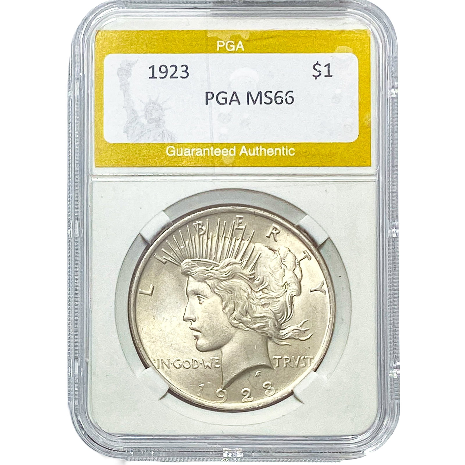 1923 Silver Peace Dollar PGA MS66