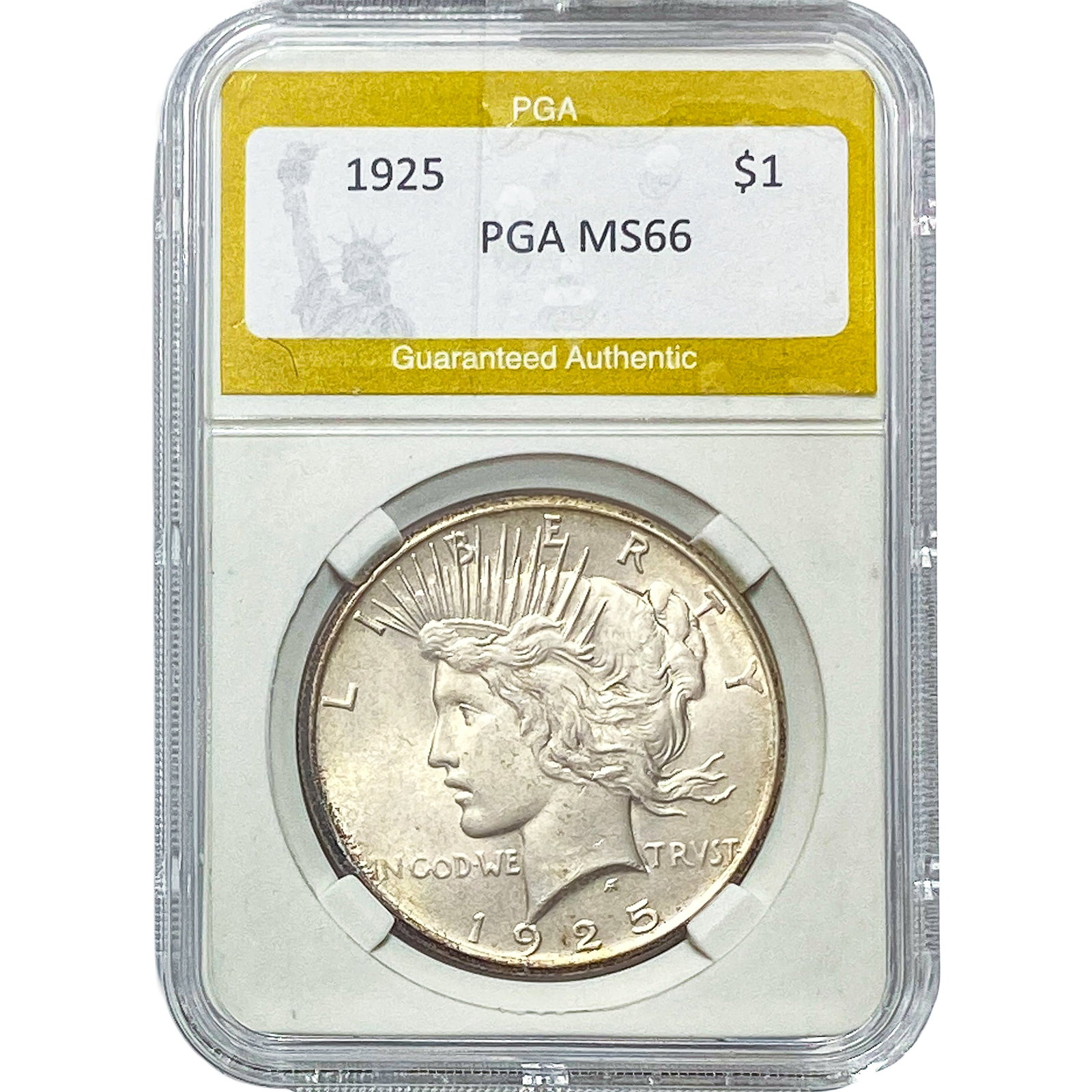 1925 Silver Peace Dollar PGA MS66