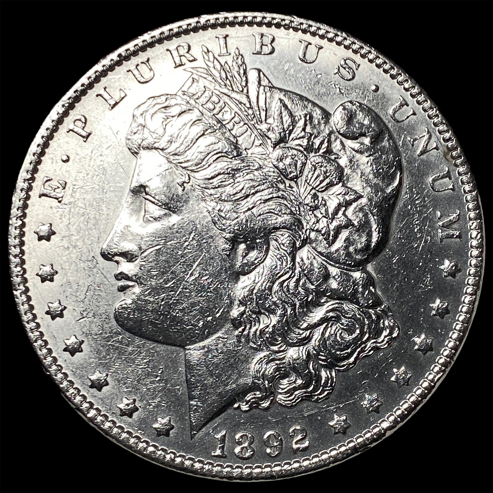 1892-S Silver Morgan Dollar CHOICE AU: 1892-S Silver Morgan Dollar CHOICE AU