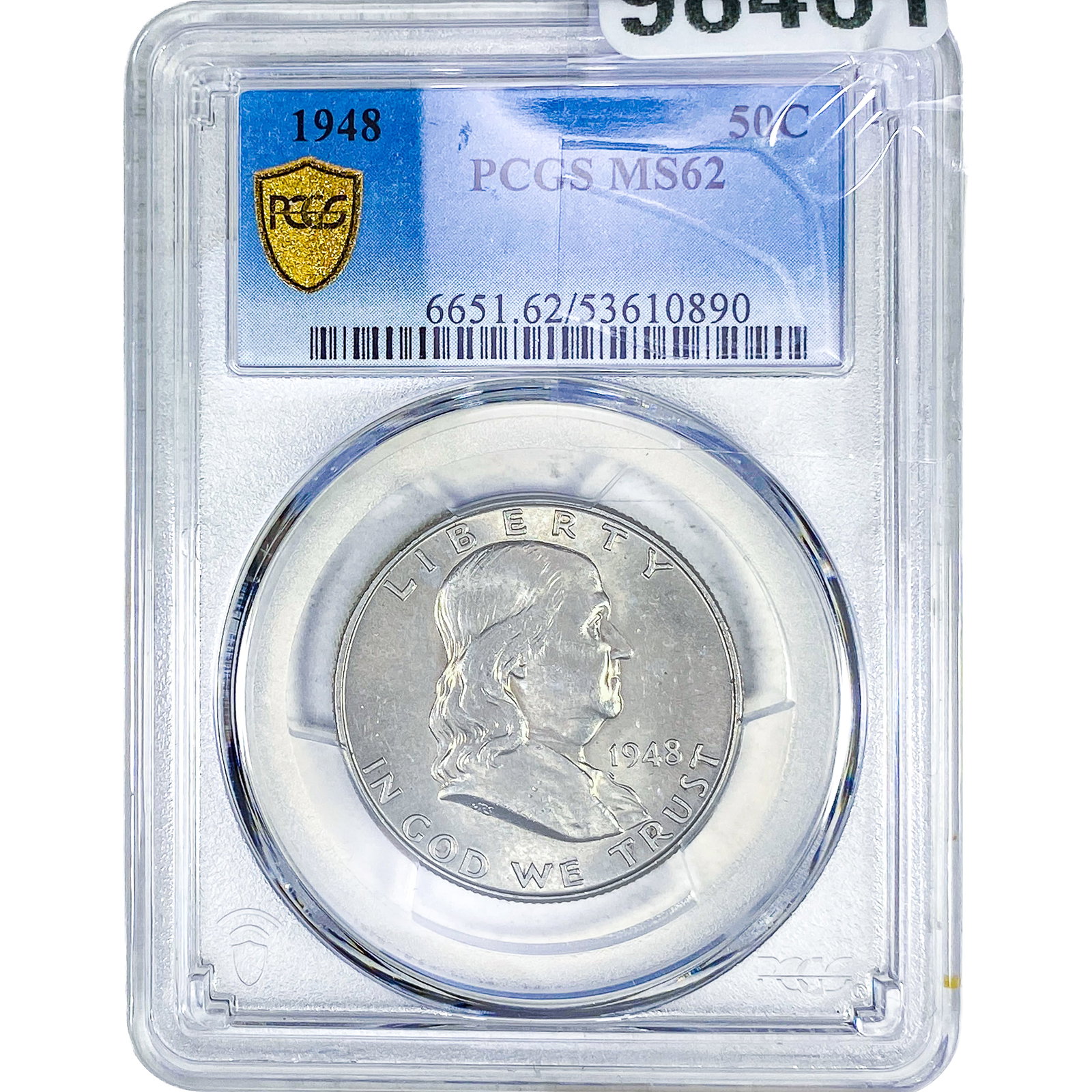 1948 Franklin Half Dollar PCGS MS62