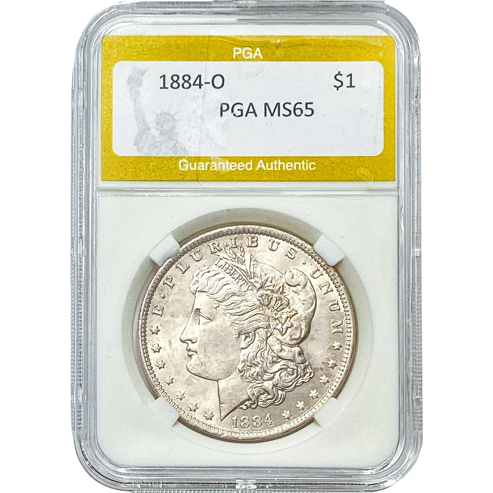 1884-O Morgan Silver Dollar PGA MS65