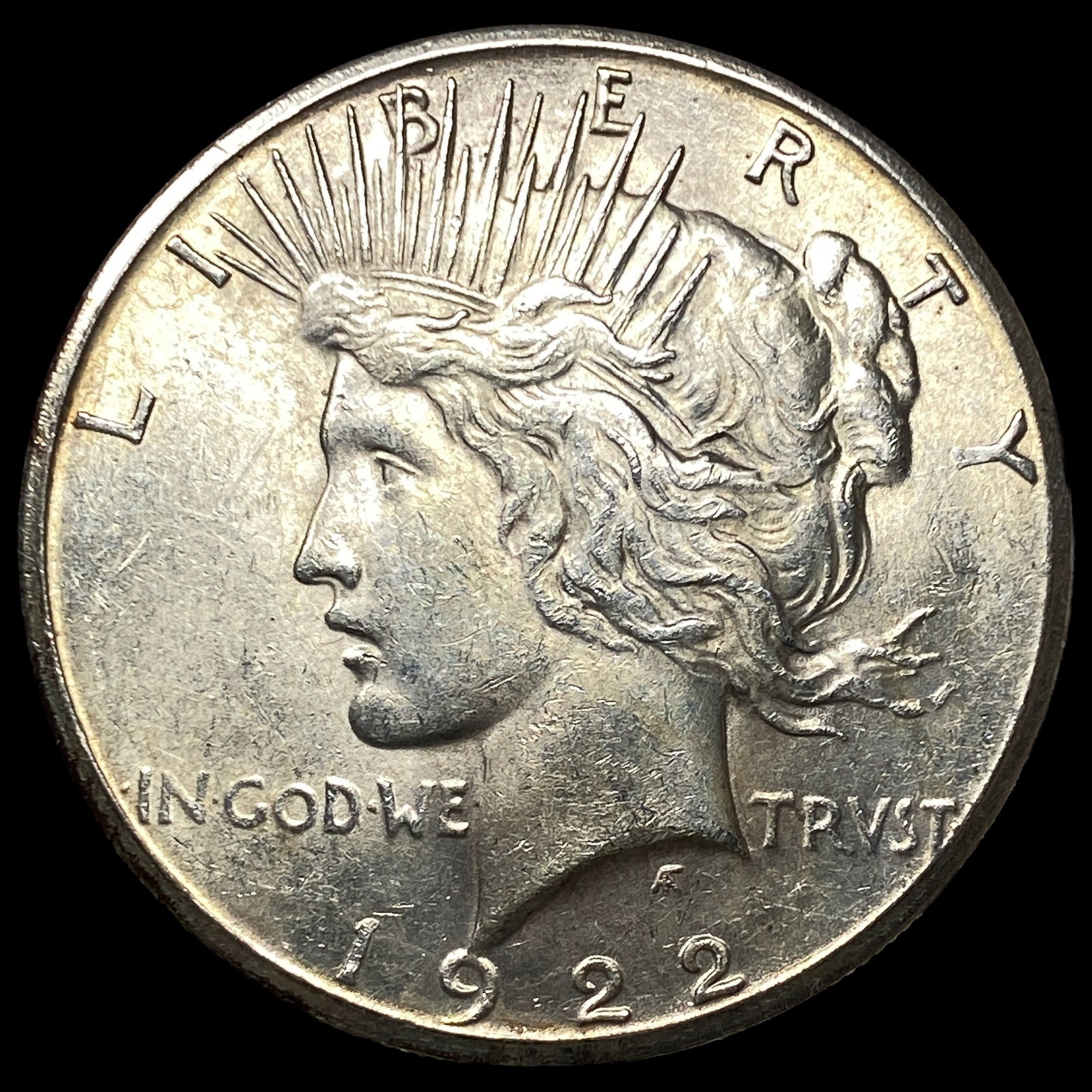 1922-S Silver Peace Dollar CHOICE AU: 1922-S Silver Peace Dollar CHOICE AU