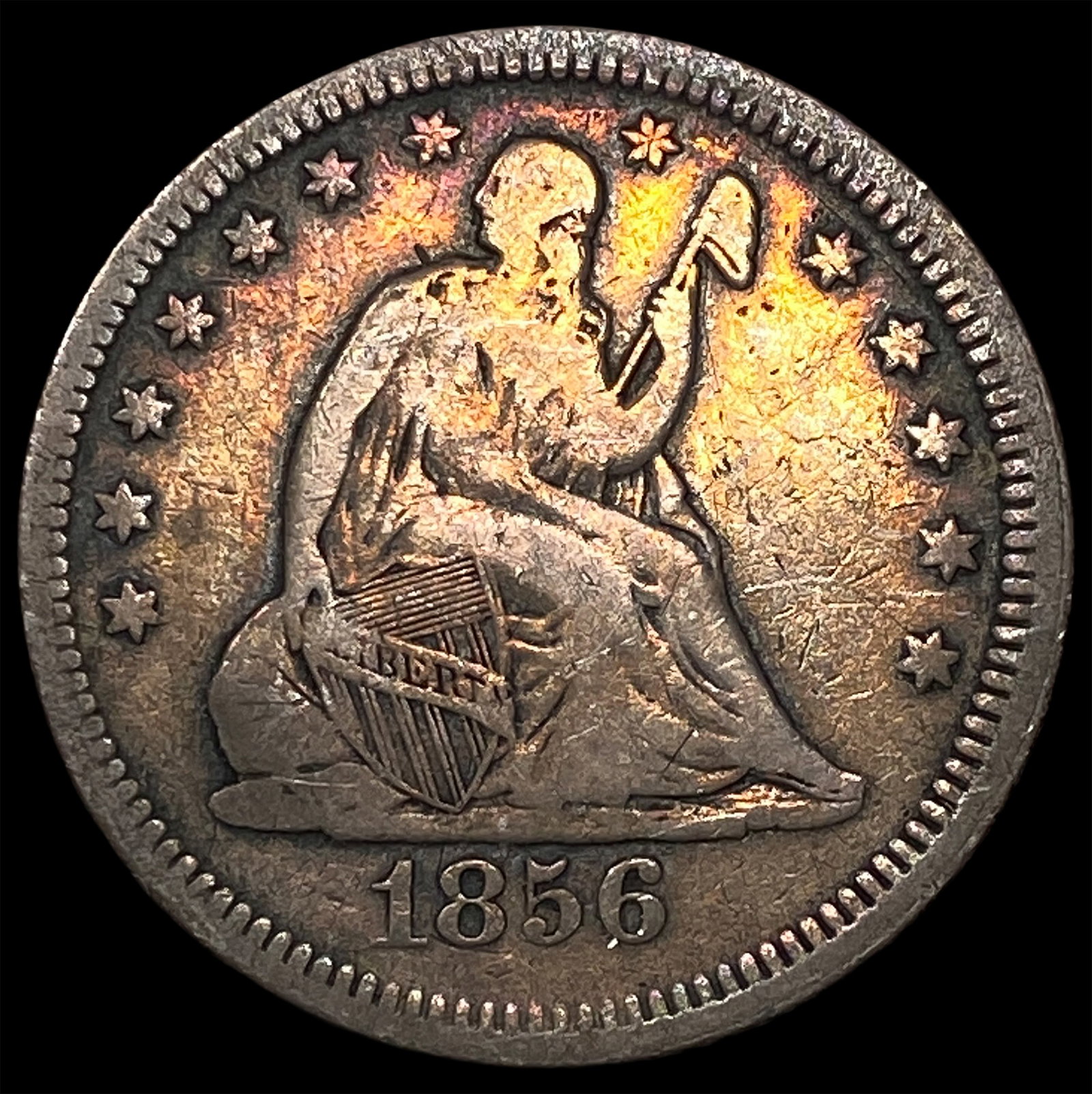 1856 Seated Liberty Quarter NEARLY UNCIRCULATED: 1856 Seated Liberty Quarter NEARLY UNCIRCULATED