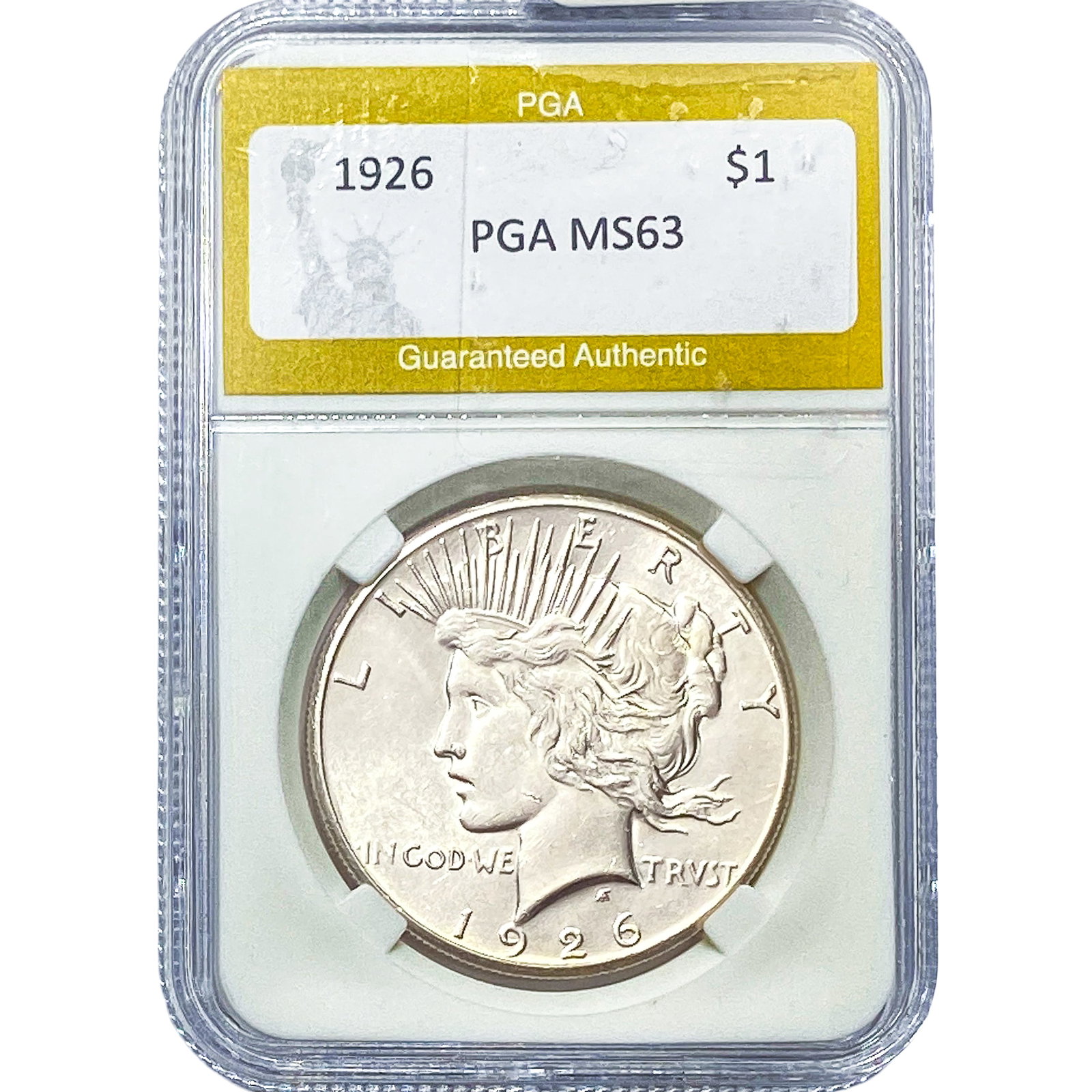 1926 Silver Peace Dollar PGA MS63