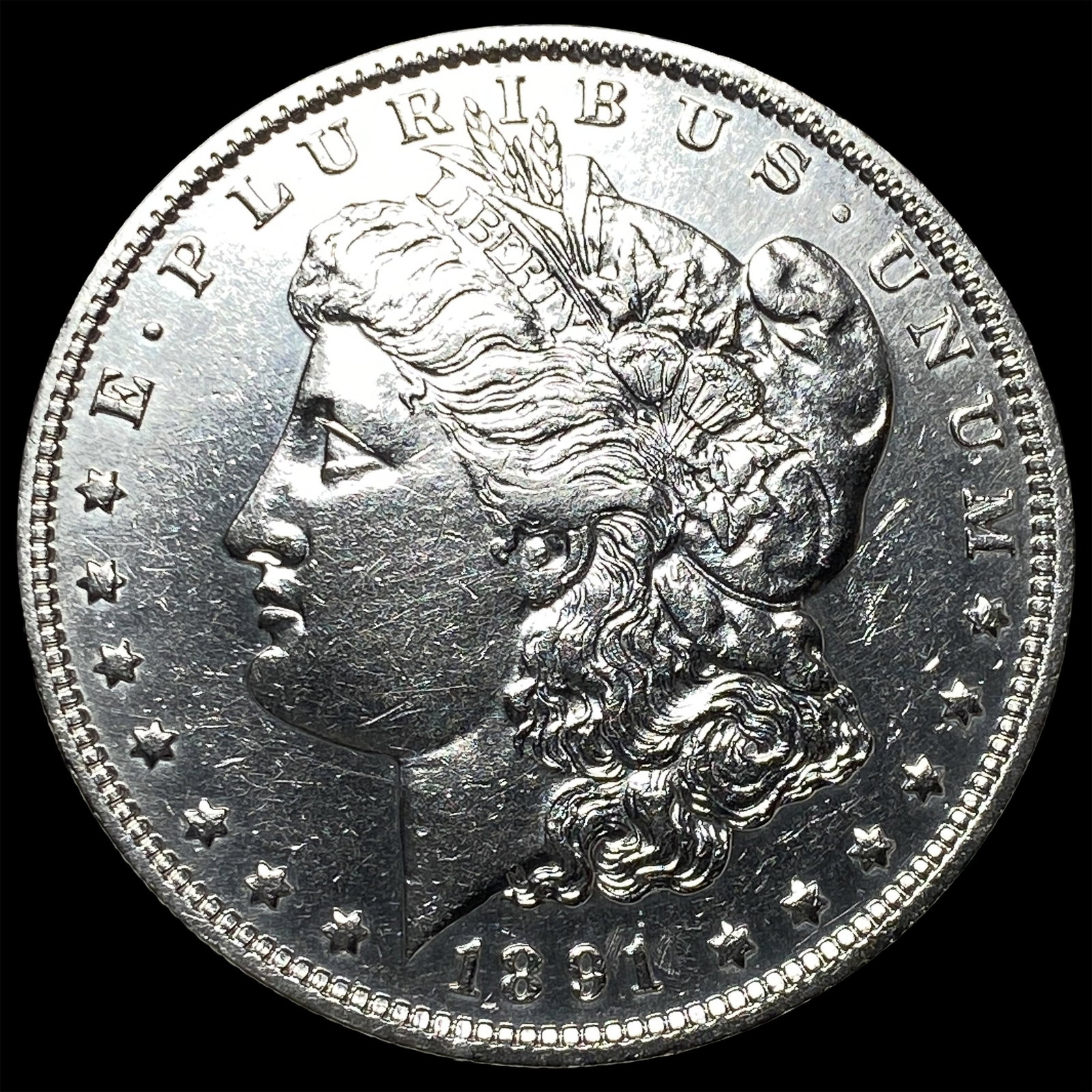 1891 Morgan Silver Dollar CHOICE AU: 1891 Morgan Silver Dollar CHOICE AU