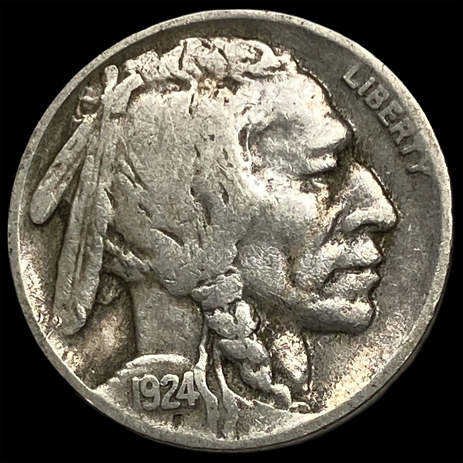 1924-D Buffalo Nickel NEARLY UNCIRCULATED: 1924-D Buffalo Nickel NEARLY UNCIRCULATED