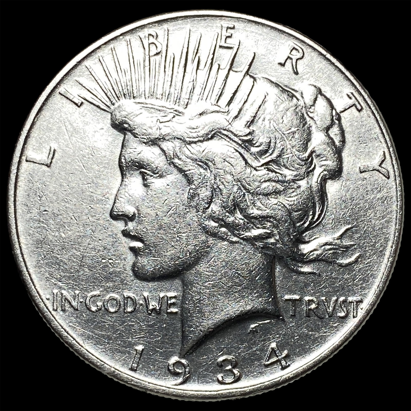 1934 Silver Peace Dollar CHOICE AU: 1934 Silver Peace Dollar CHOICE AU